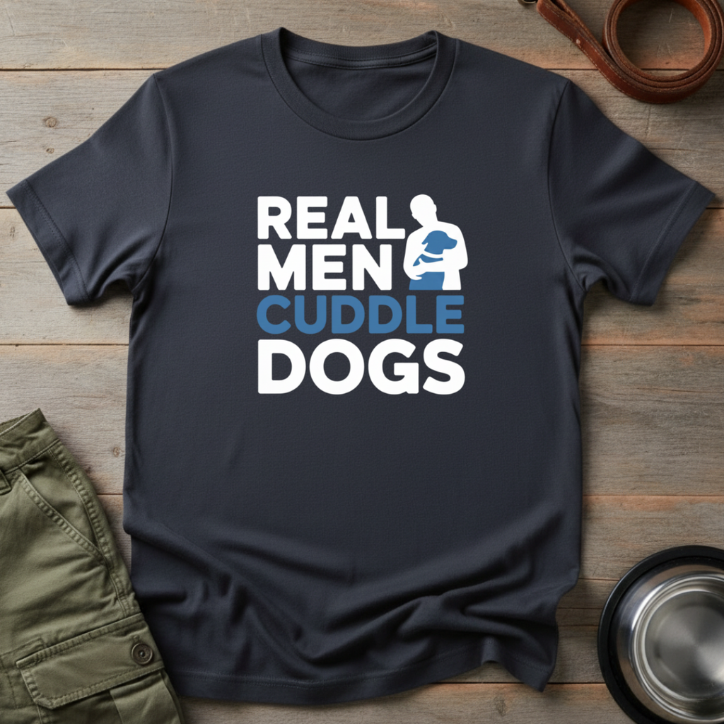 Real Men Cuddle Dogs Tee