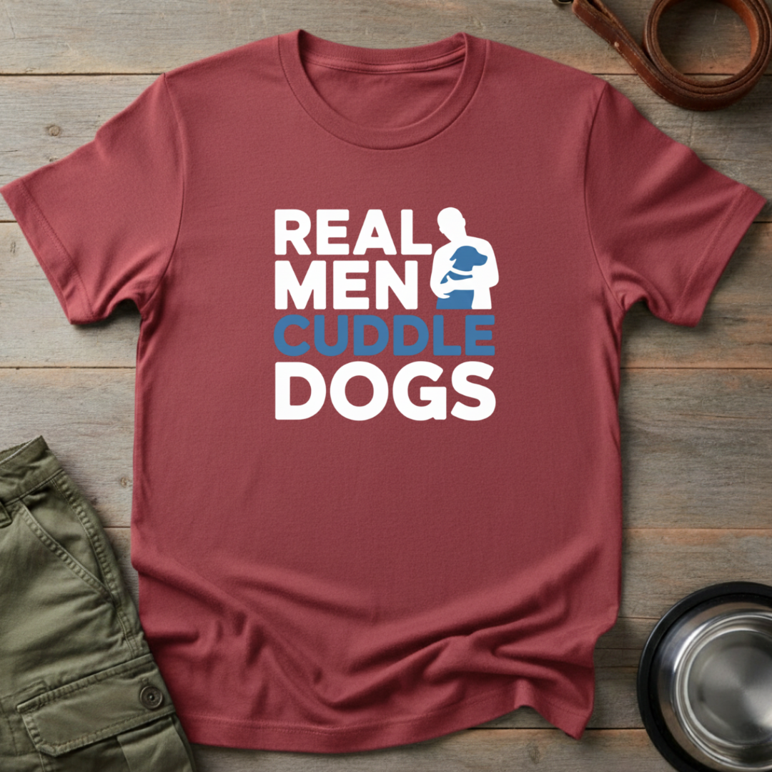 Real Men Cuddle Dogs Tee