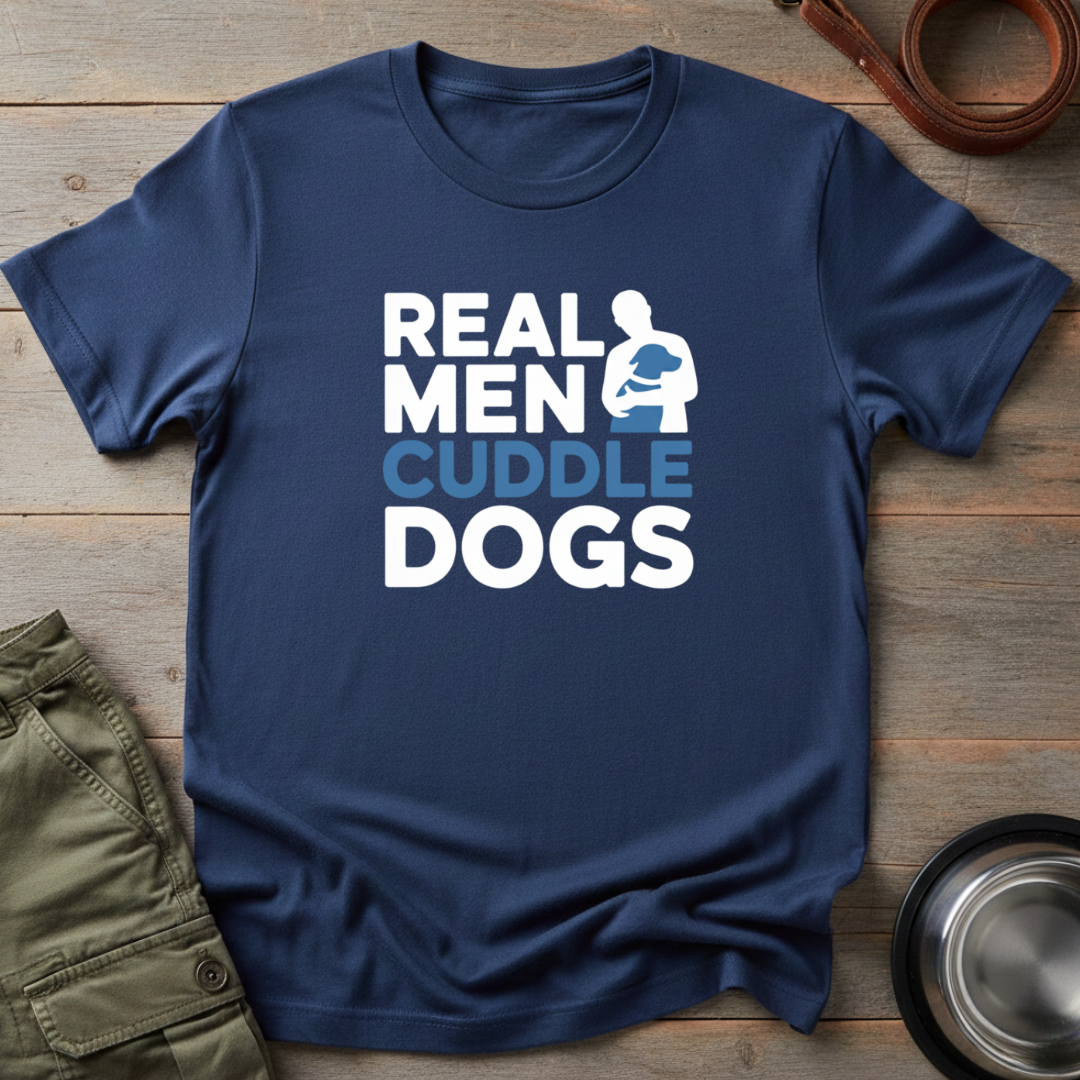 Real Men Cuddle Dogs Tee