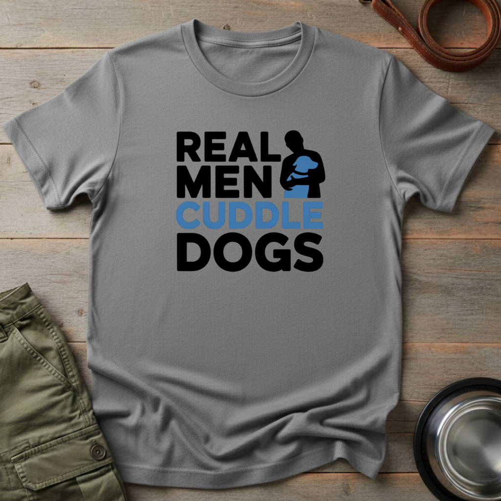 Real Men Cuddle Dogs Tee