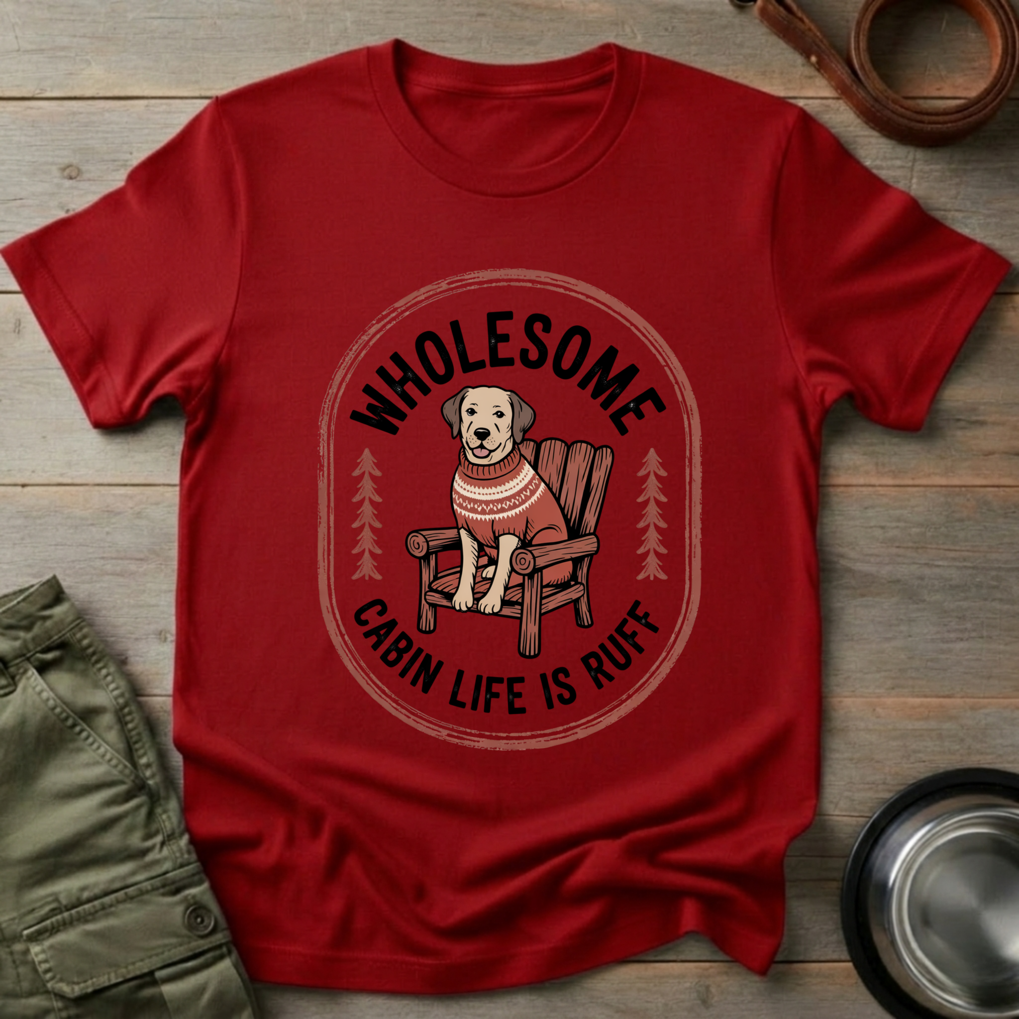 Cozy Cabin Dog Tee