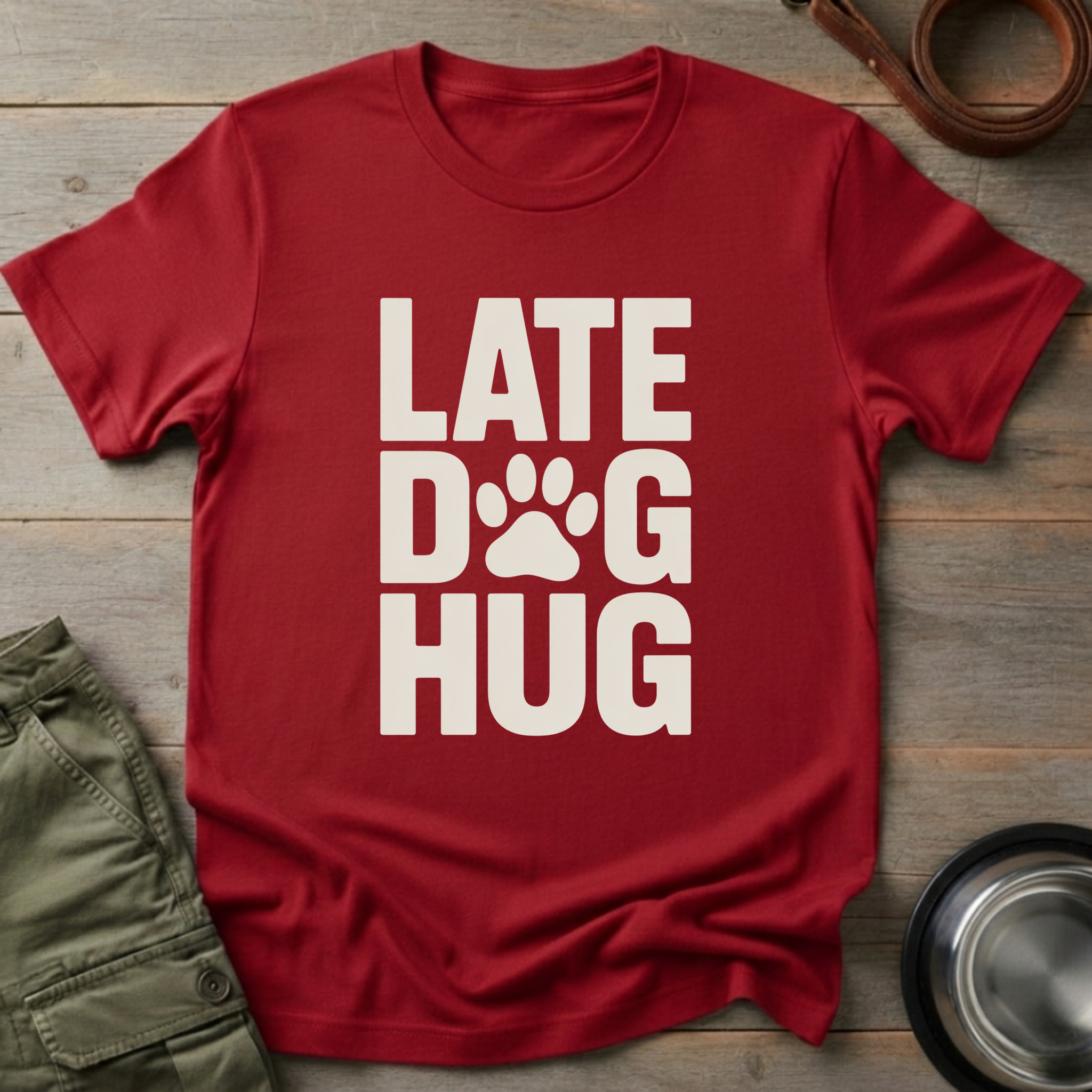 Late Dog Hug Tee