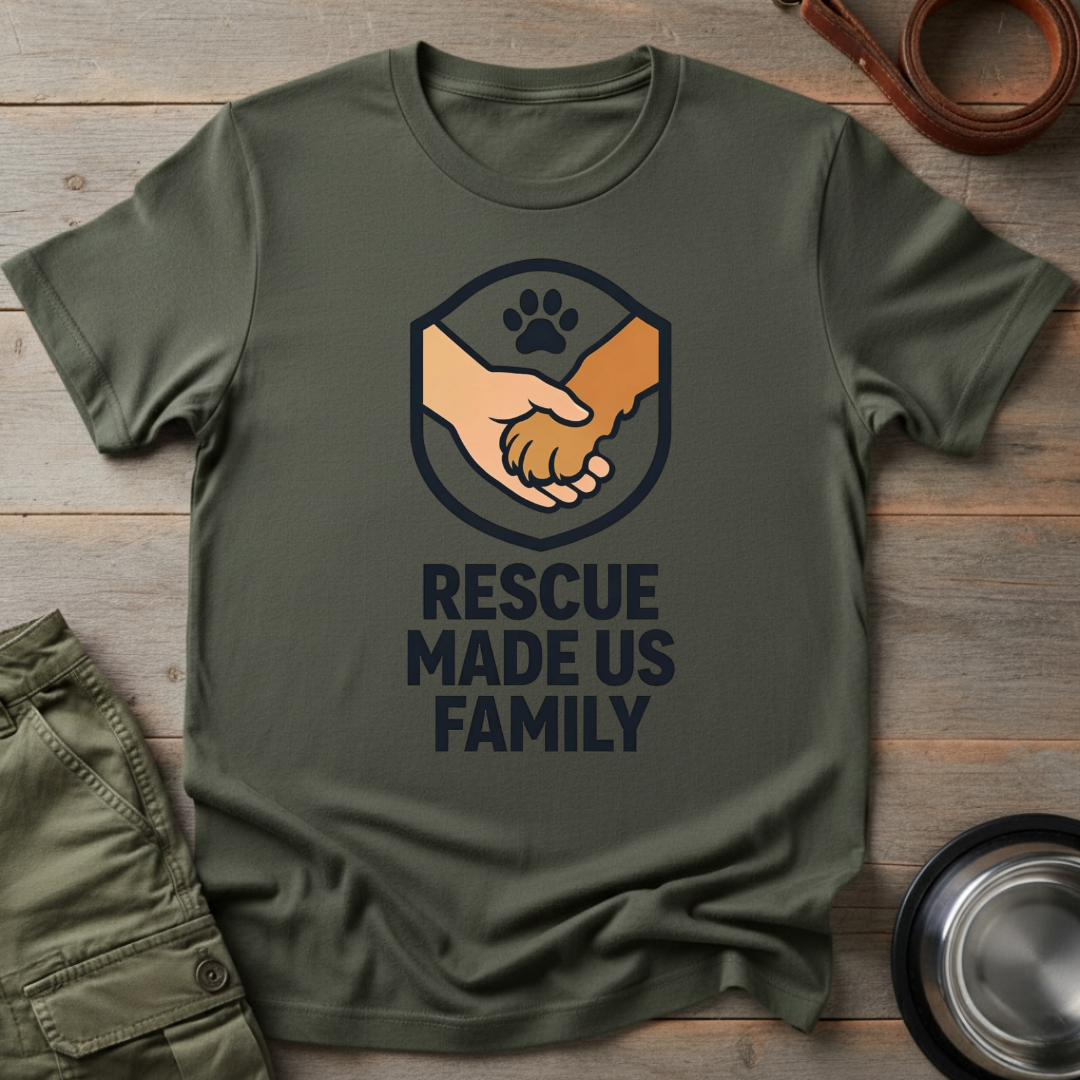 Rescue Made Us Family Tee