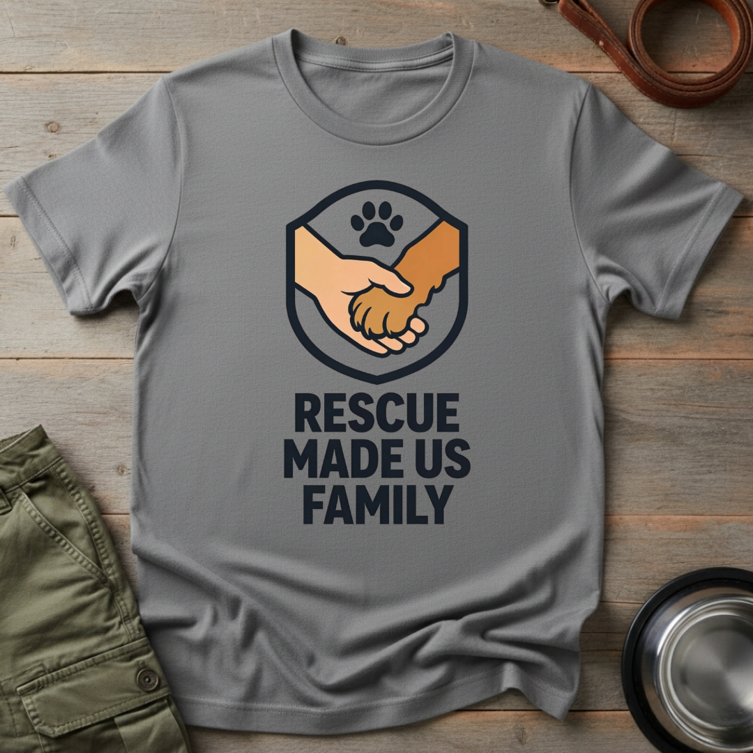 Rescue Made Us Family Tee