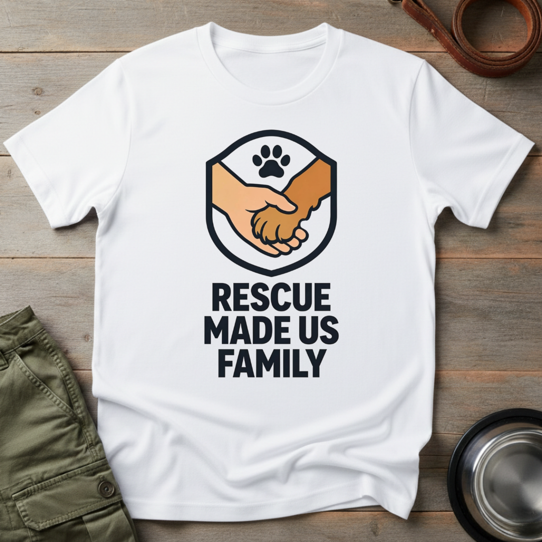 Rescue Made Us Family Tee
