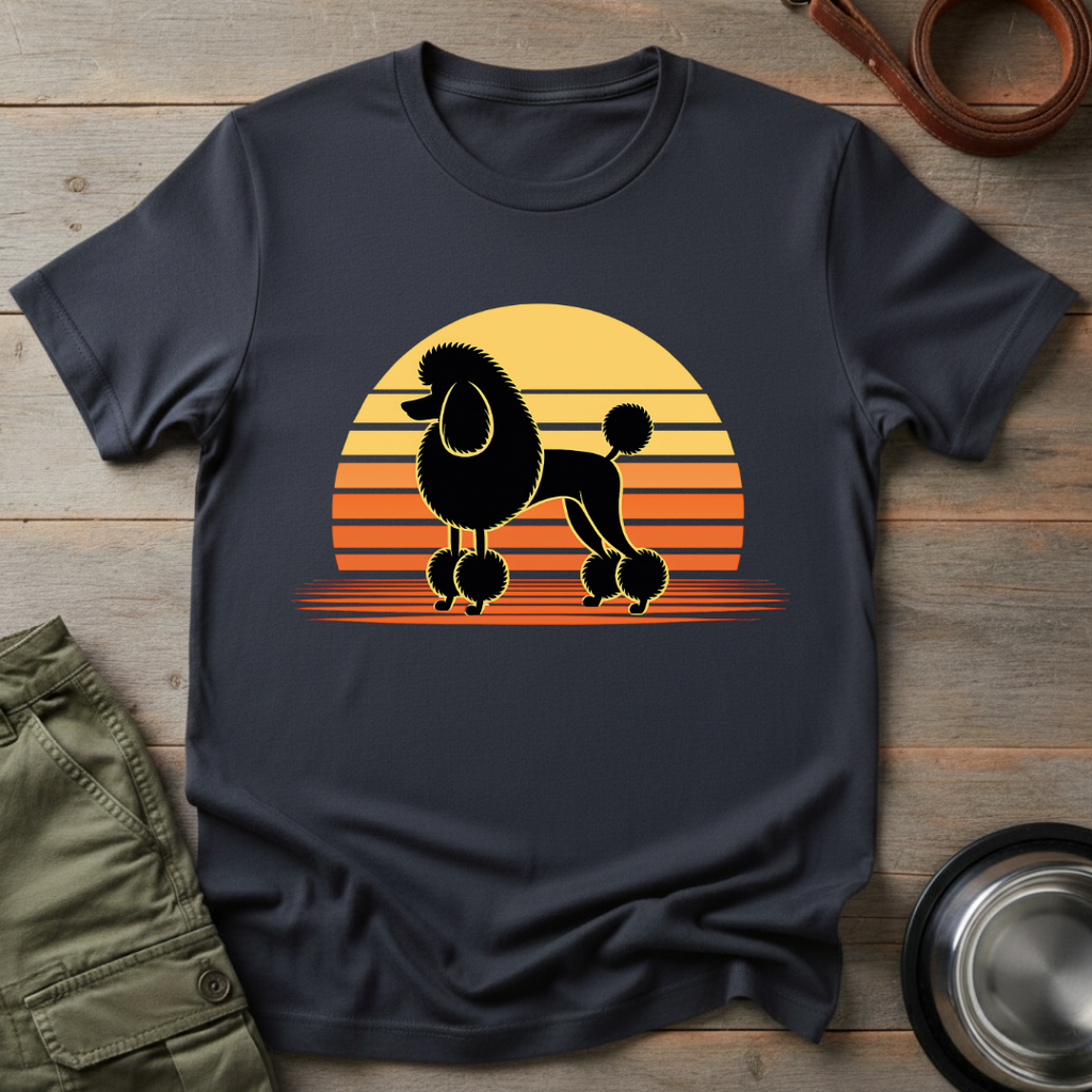 Retro Poodle Sunset Tee