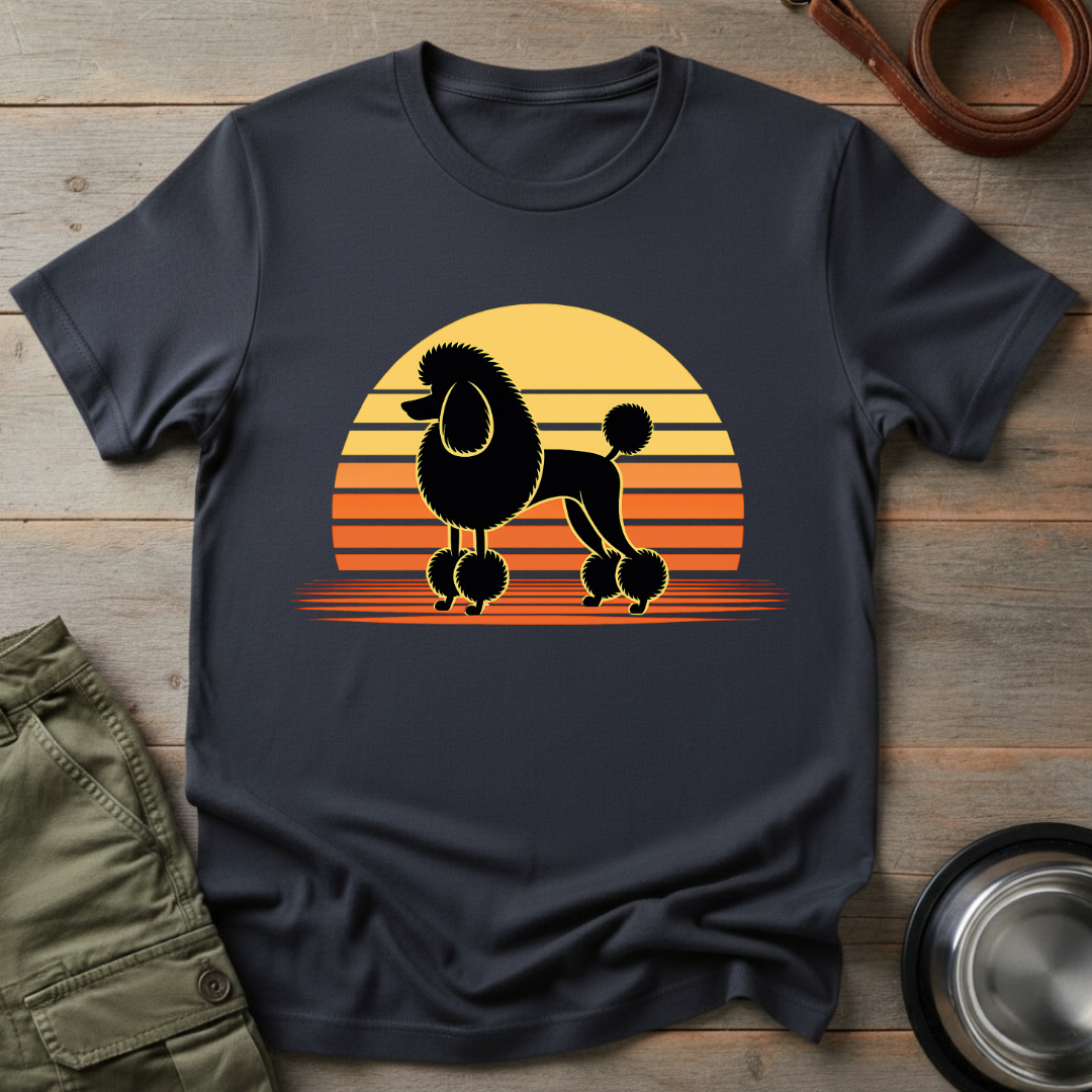 Retro Poodle Sunset Tee