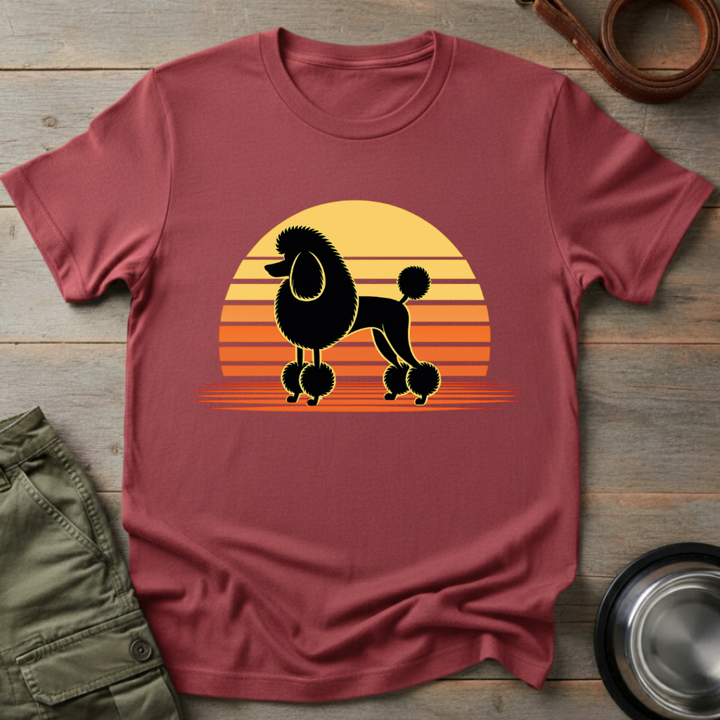 Retro Poodle Sunset Tee