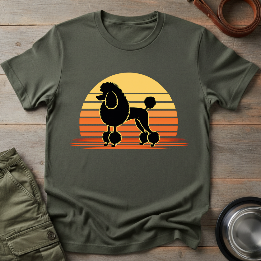Retro Poodle Sunset Tee