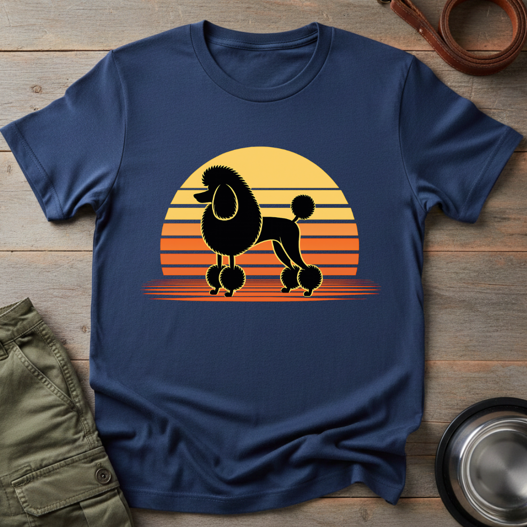 Retro Poodle Sunset Tee