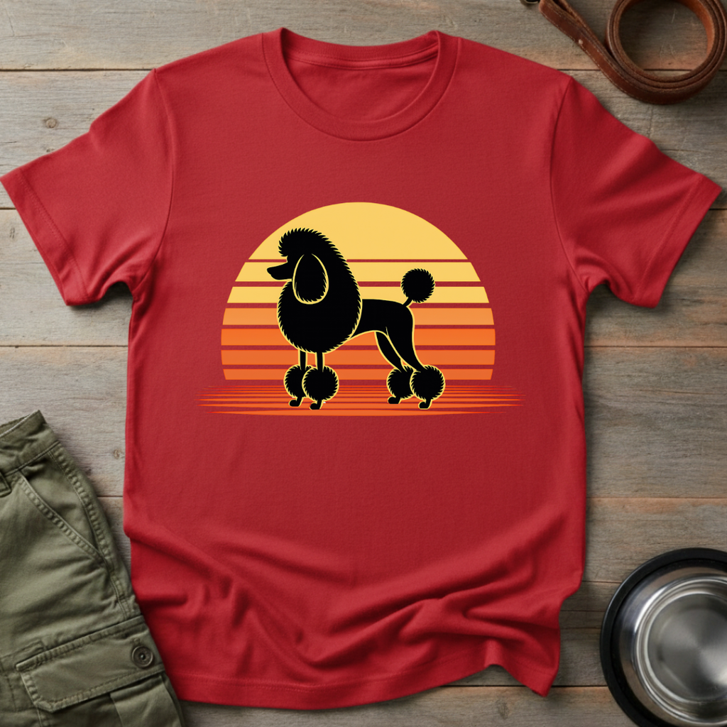 Retro Poodle Sunset Tee