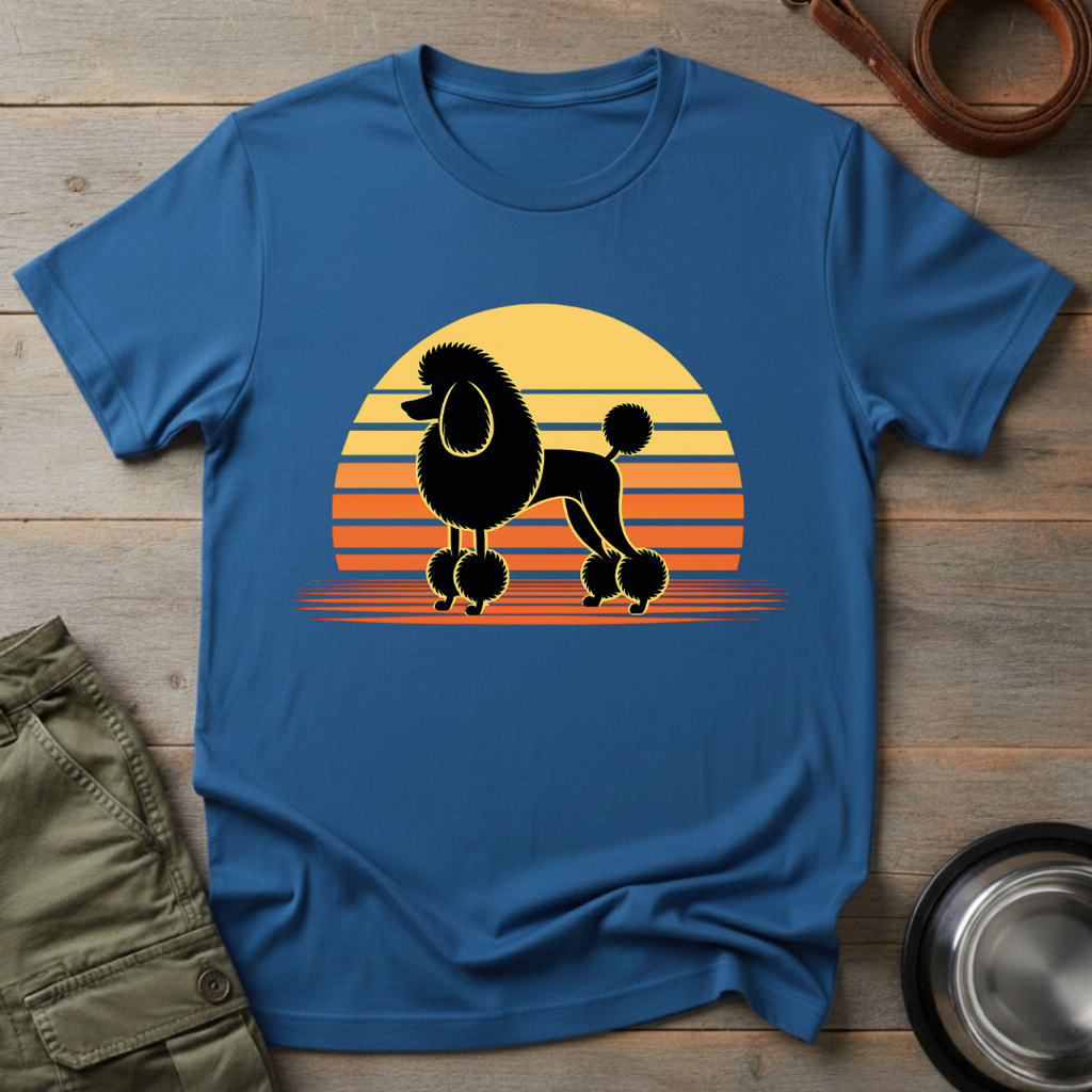 Retro Poodle Sunset Tee