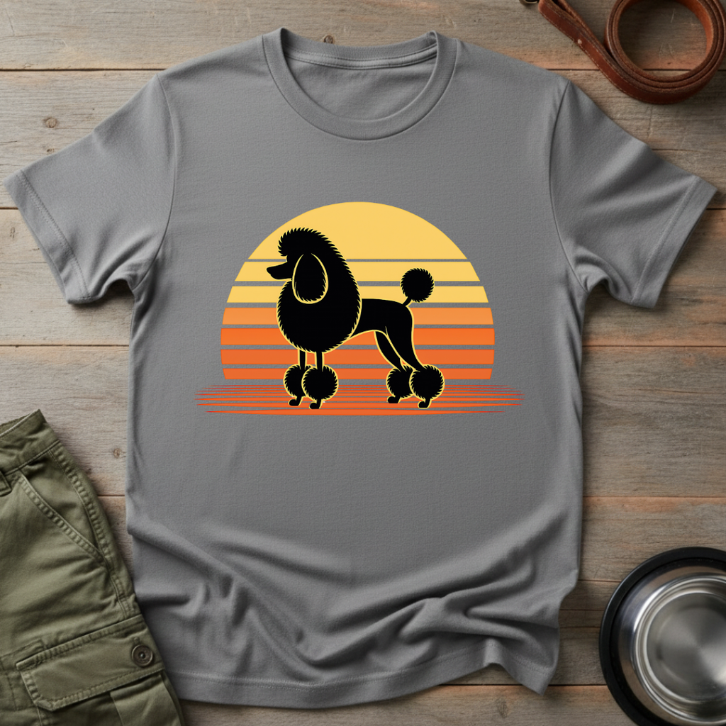 Retro Poodle Sunset Tee