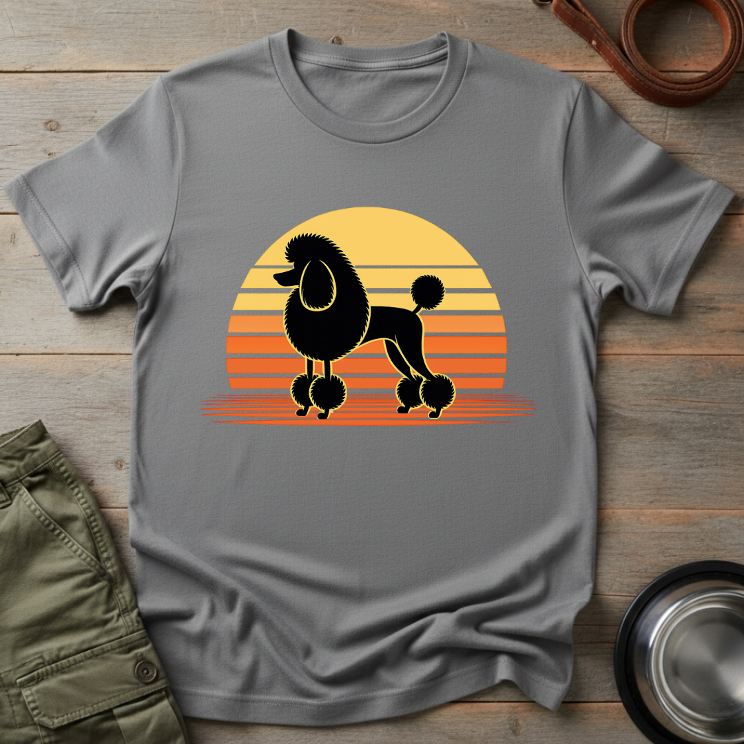 Retro Poodle Sunset Tee