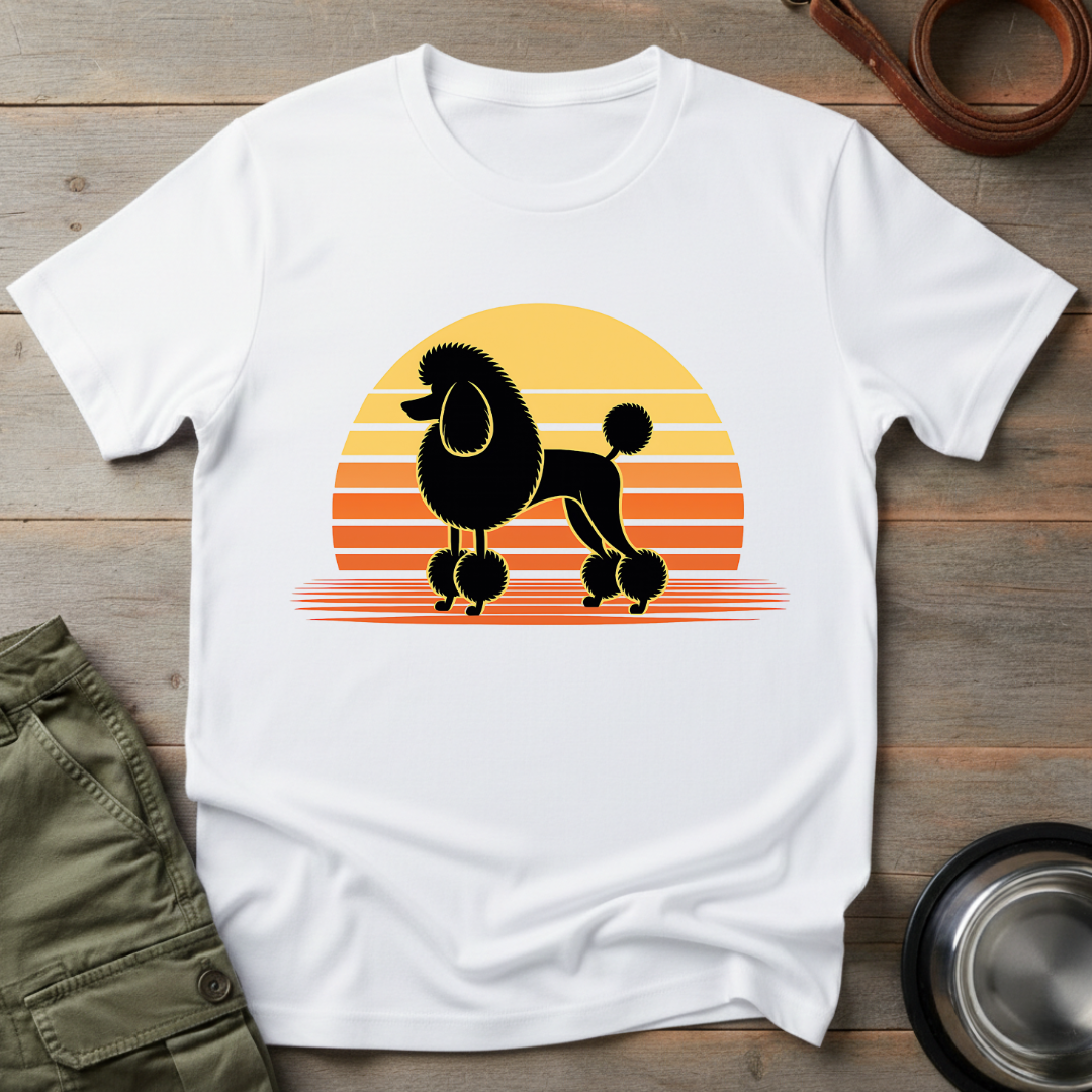 Retro Poodle Sunset Tee