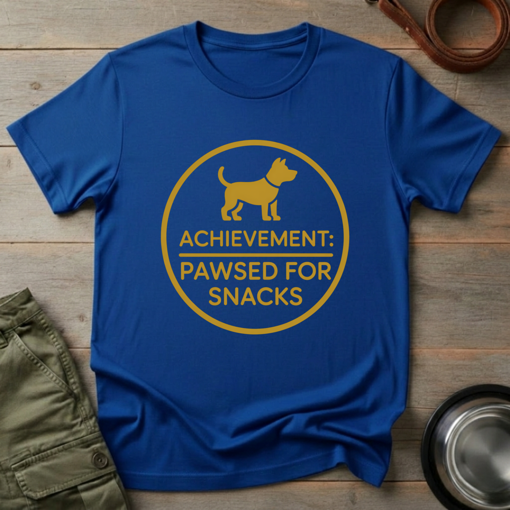 Pawsed for Snacks Achievement Tee