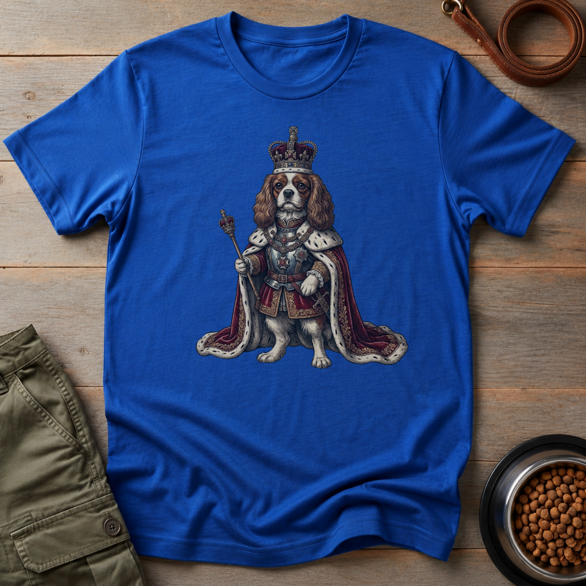 Cavalier King Charles Dressed As A King Tee