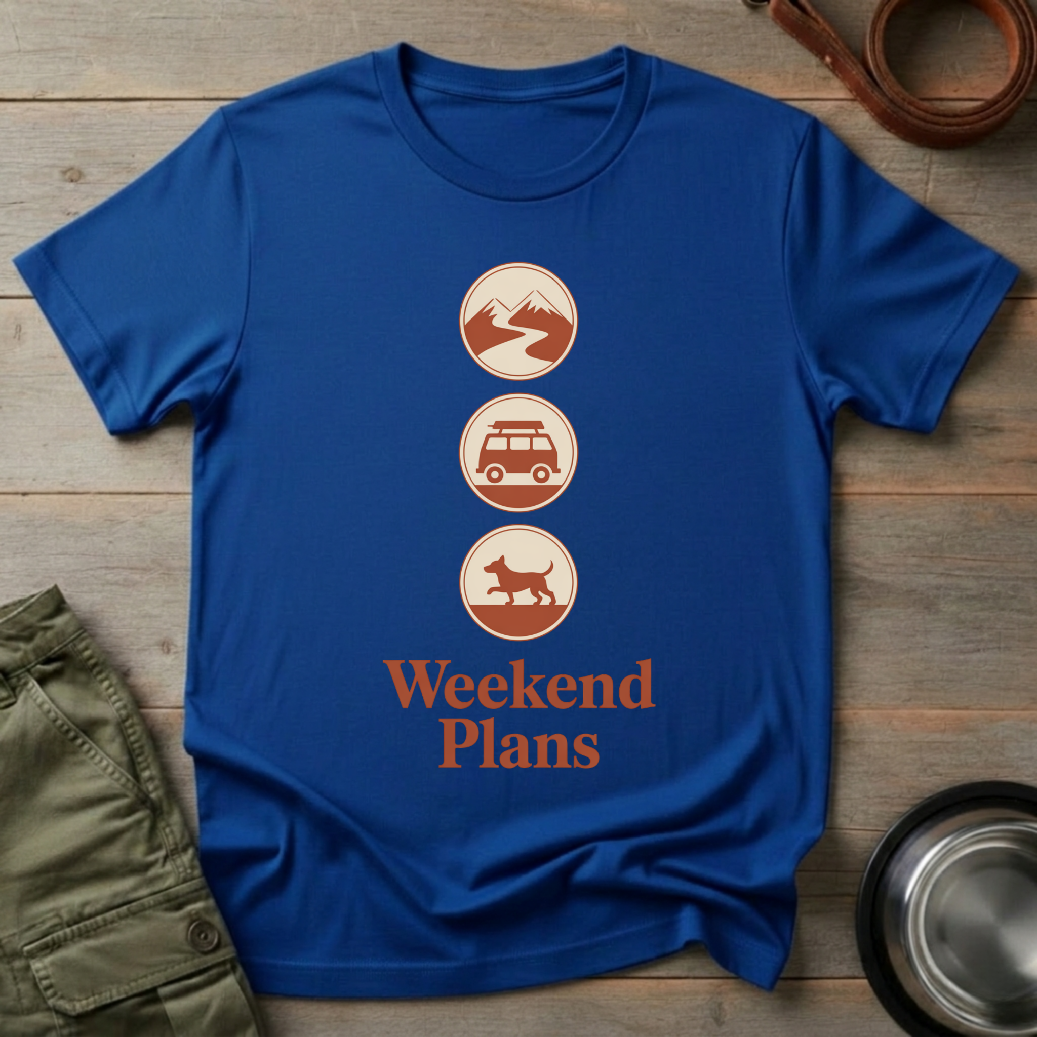 Weekend Plans Dog Adventure Tee