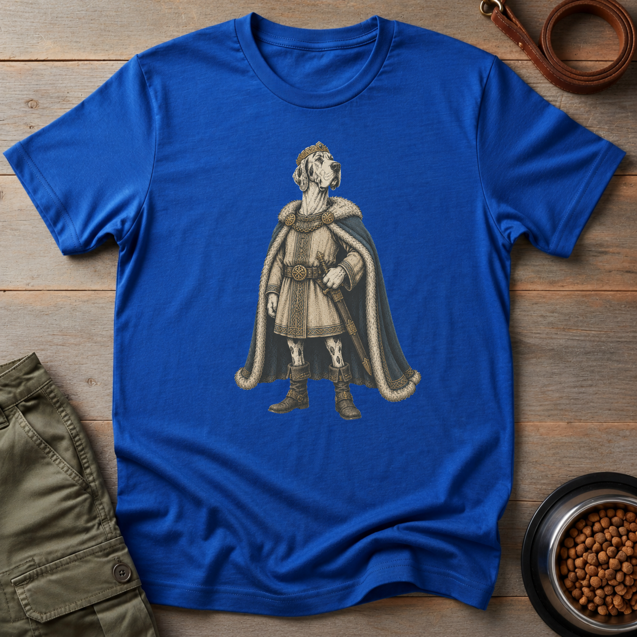 Great Dane Dressed As A Danish Viking Tee