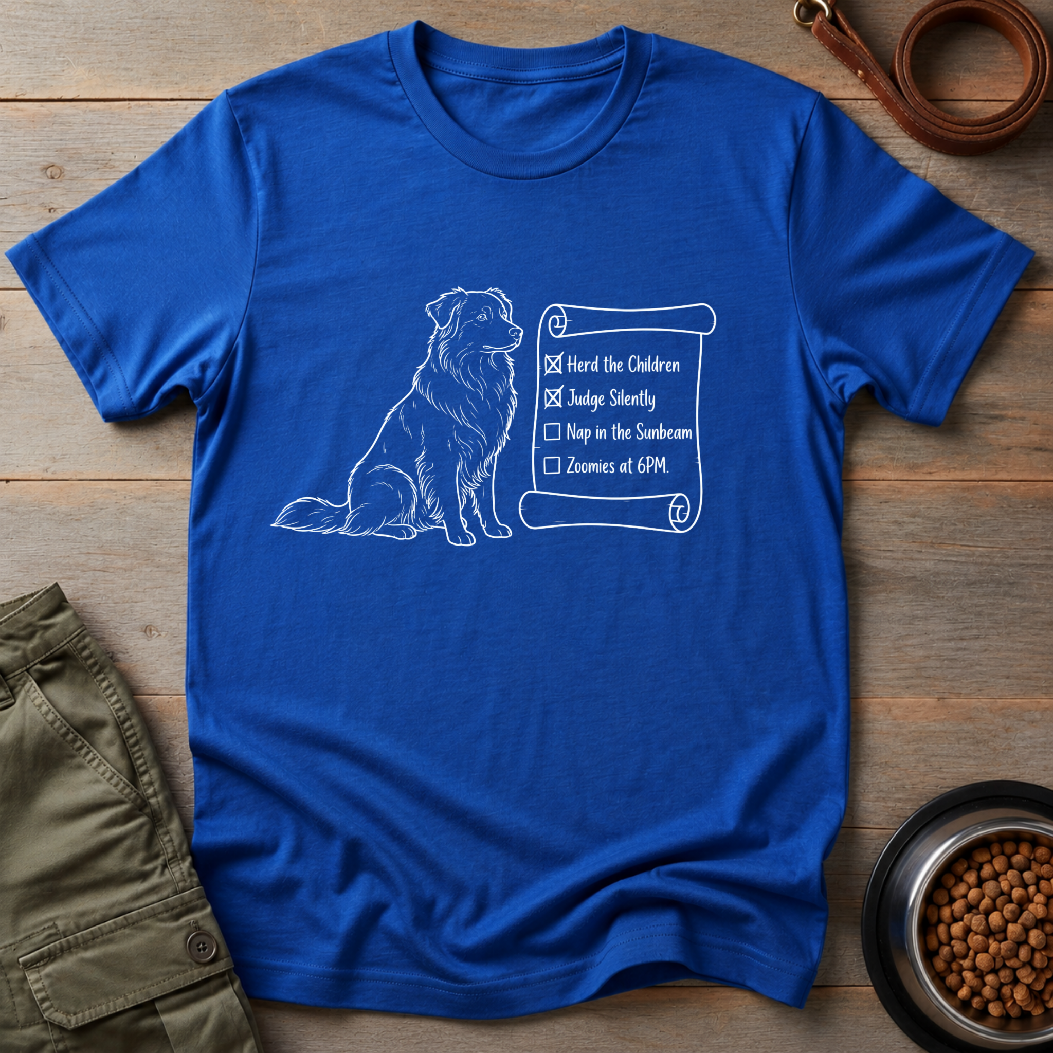 Australian Shepherd Daily Checklist Tee