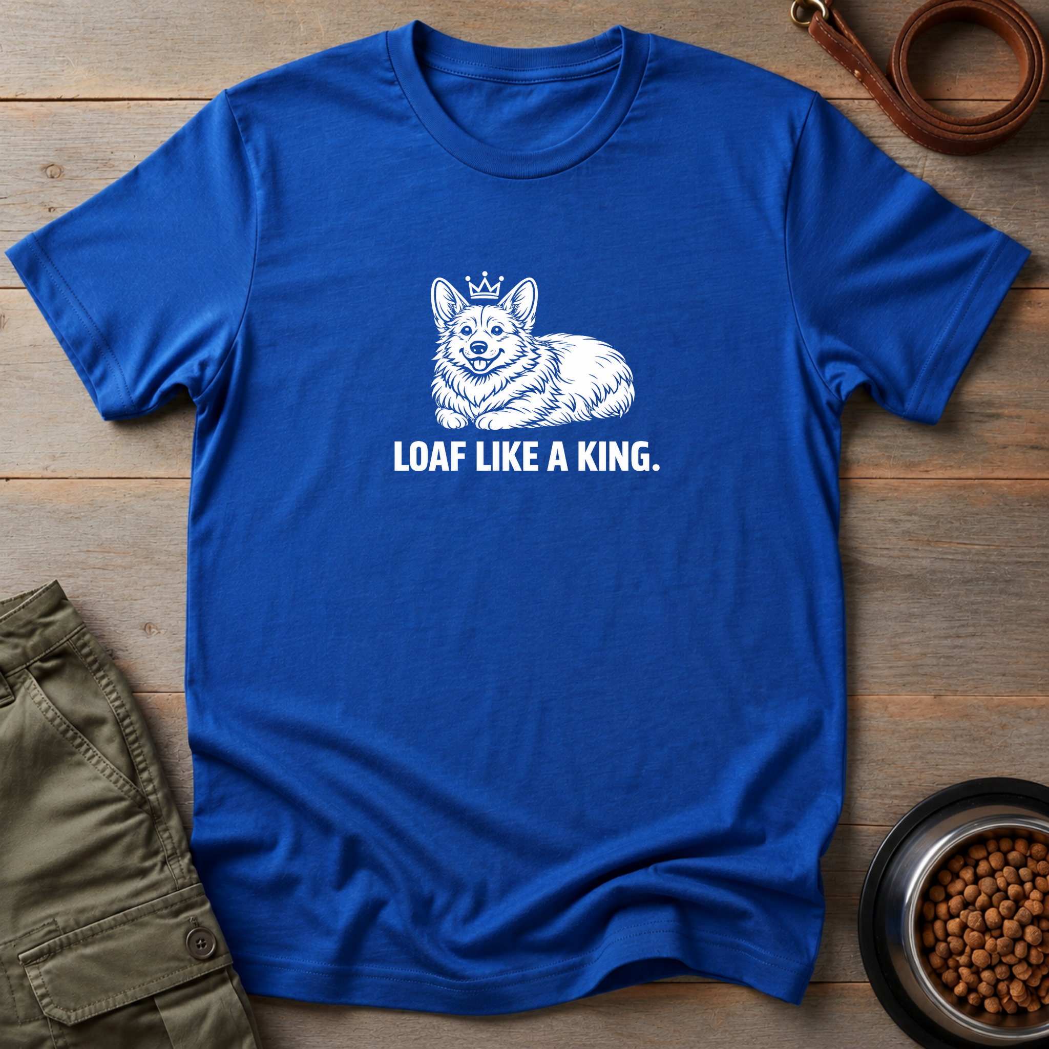 Corgi Loaf Like A King Tee