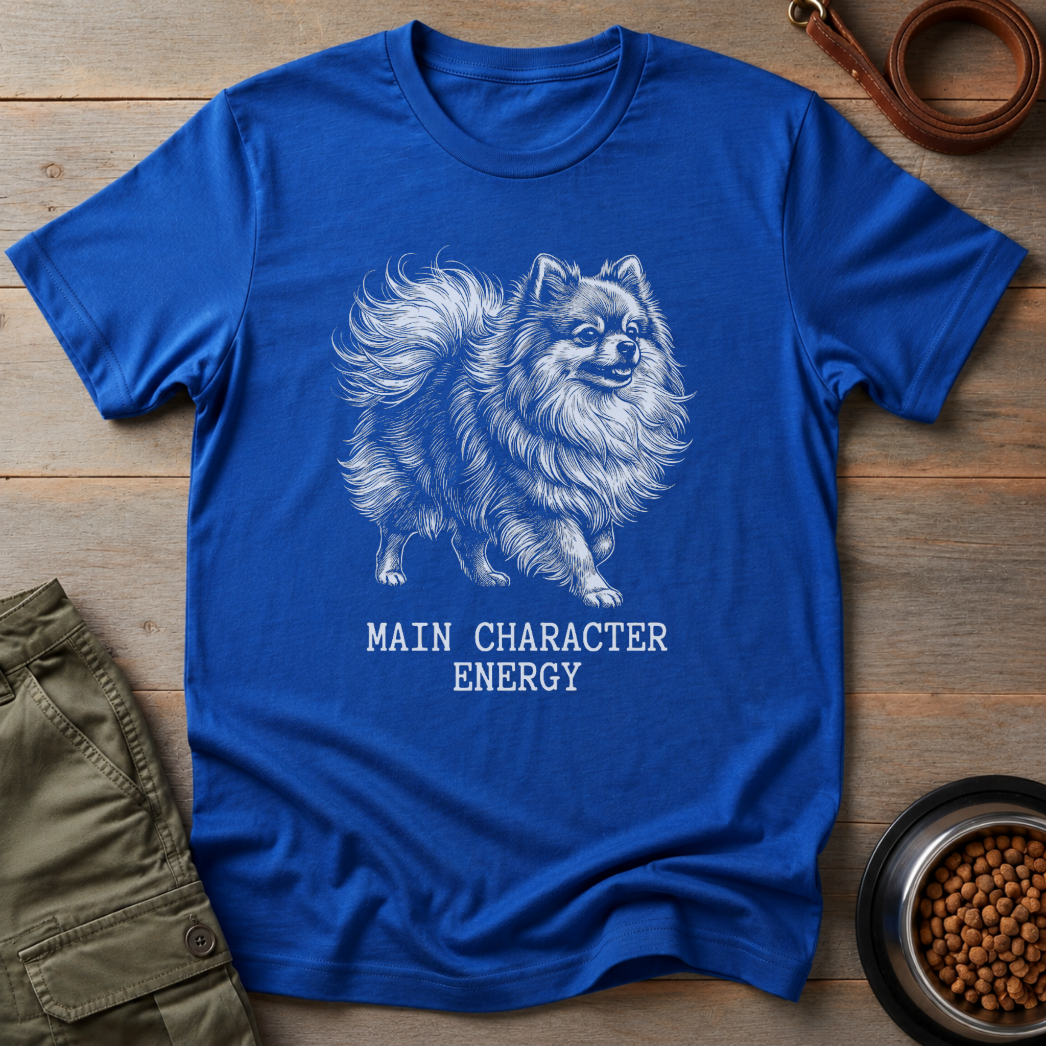 Pomeranian Main Character Energy Tee