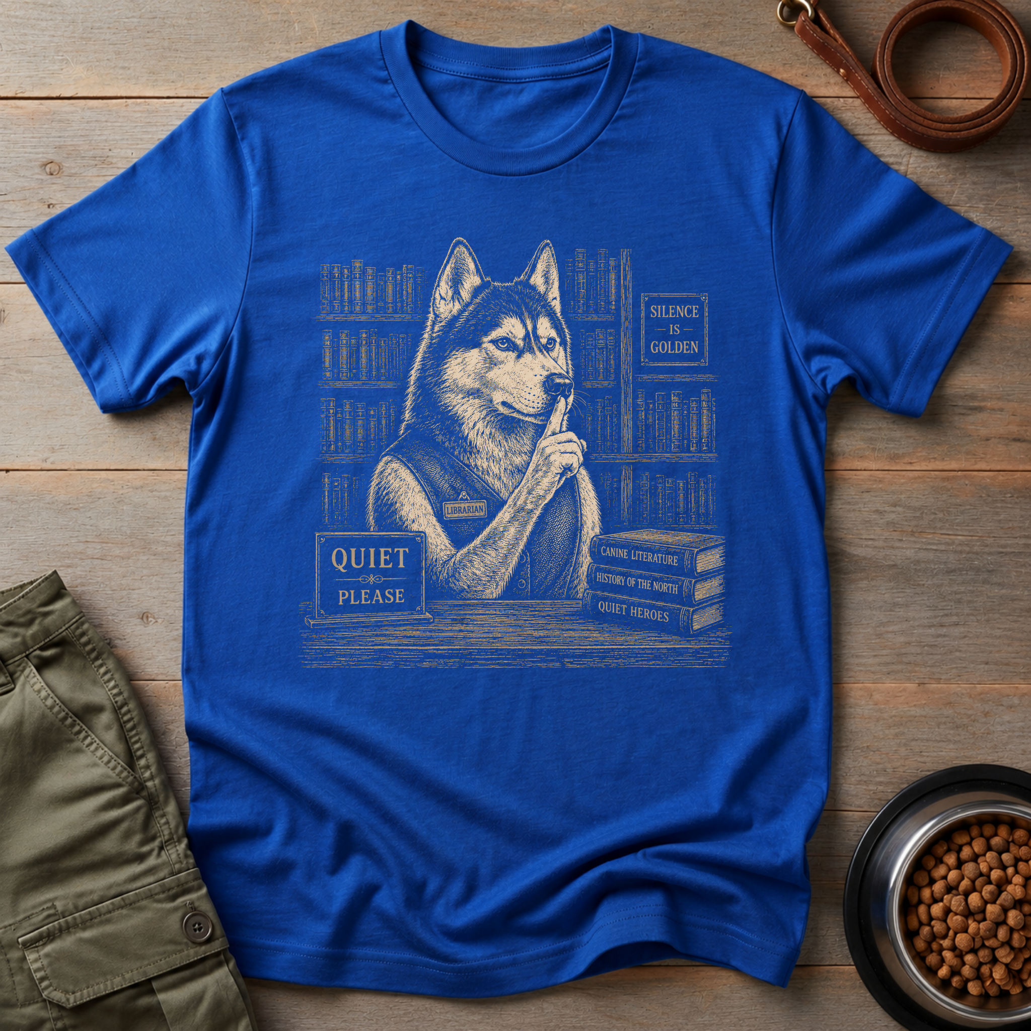 Husky the Librarian Tee
