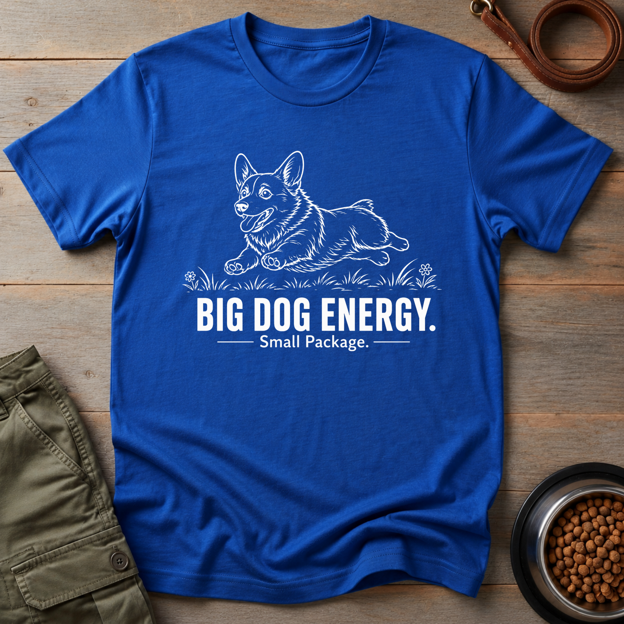 Corgi Big Dog Energy Vintage Tee