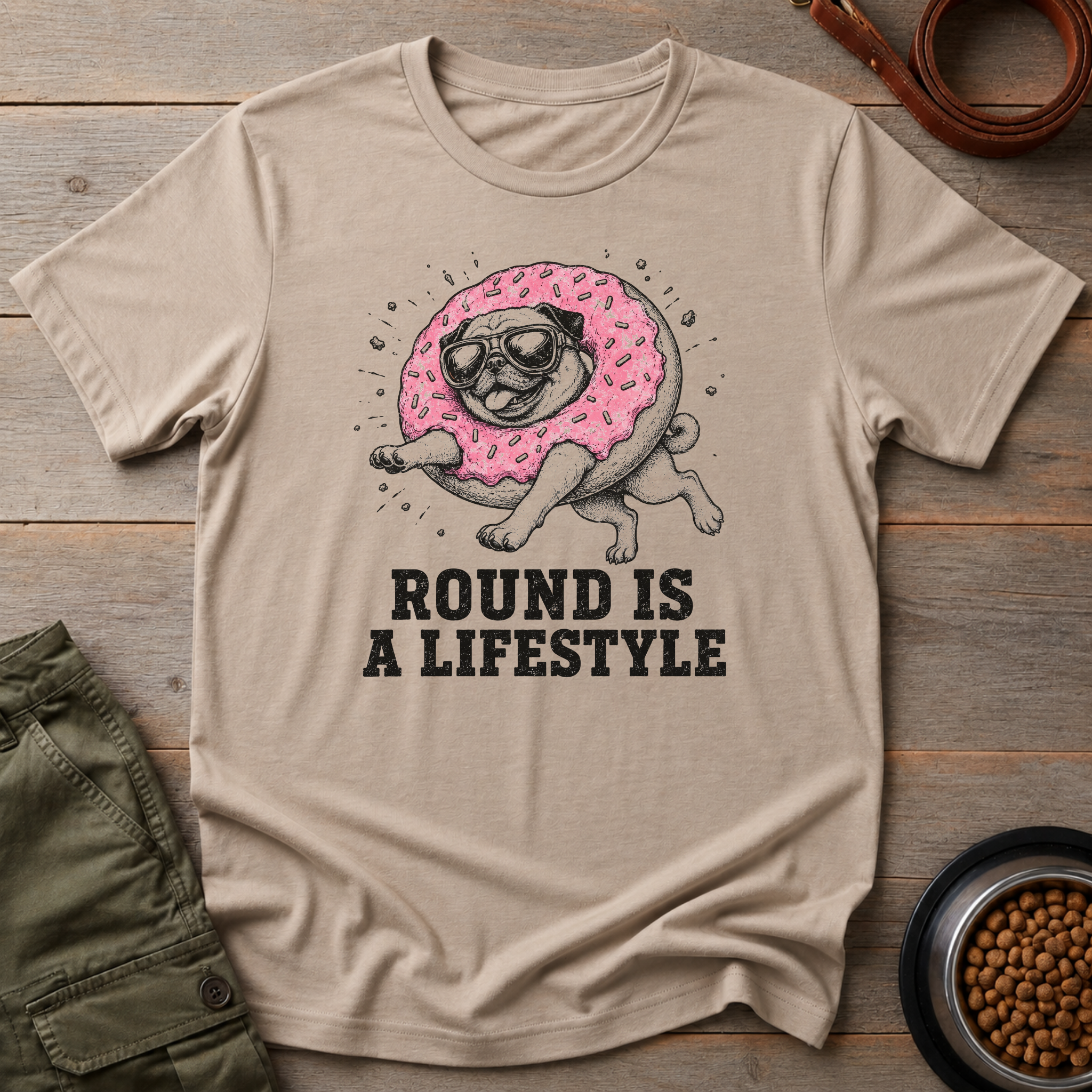 Pug Round Is A Lifestyle Tee