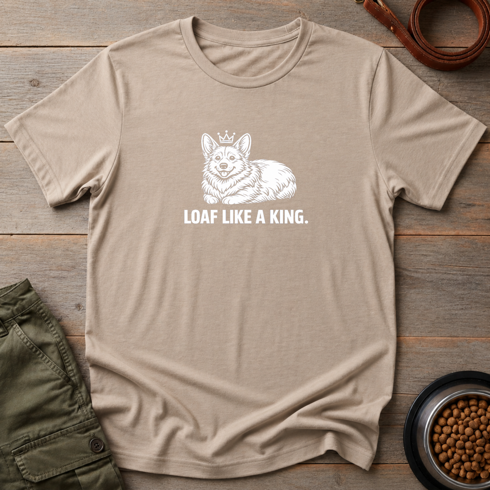 Corgi Loaf Like A King Tee