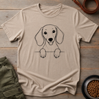 Peeking Dachshund Tee