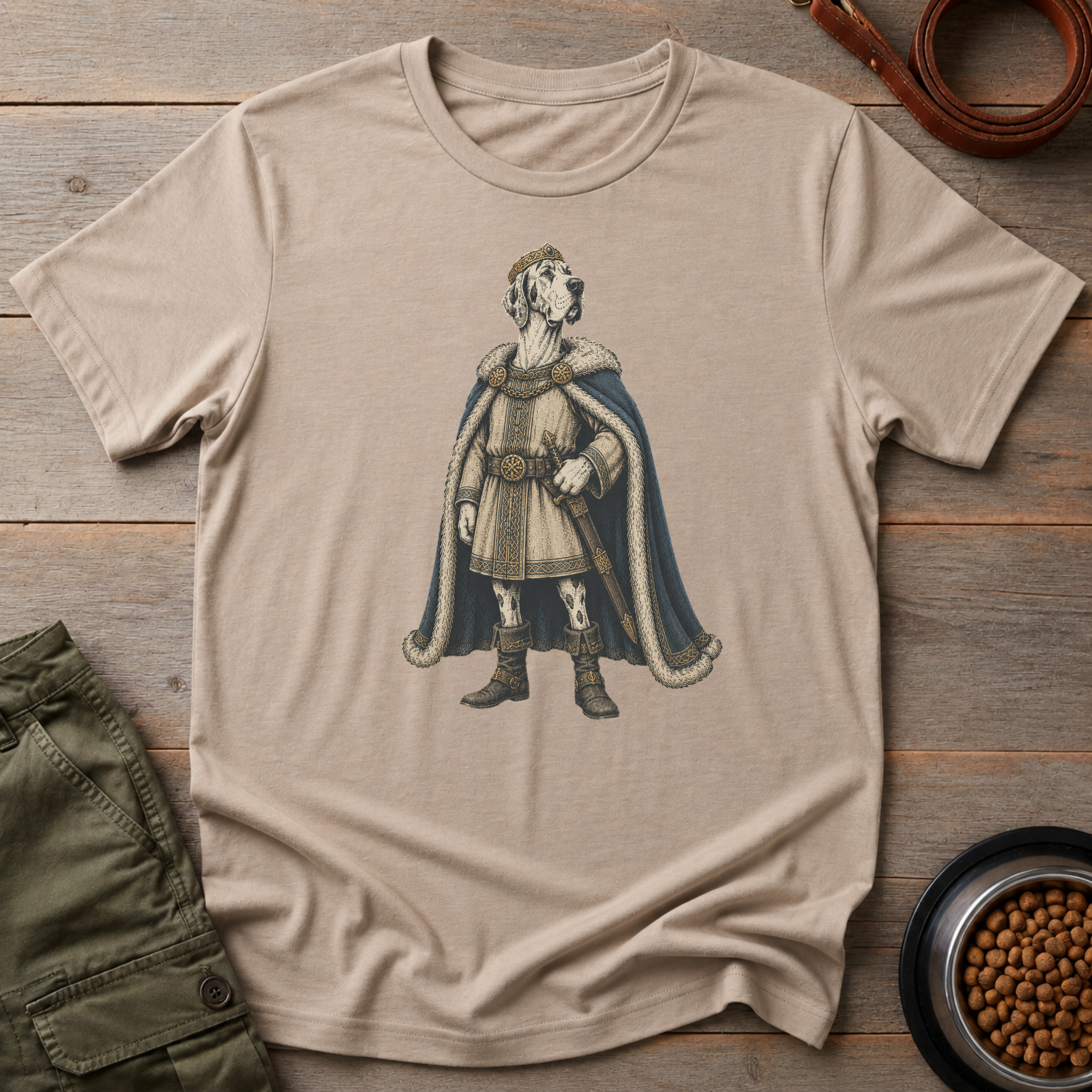 Great Dane Dressed As A Danish Viking Tee