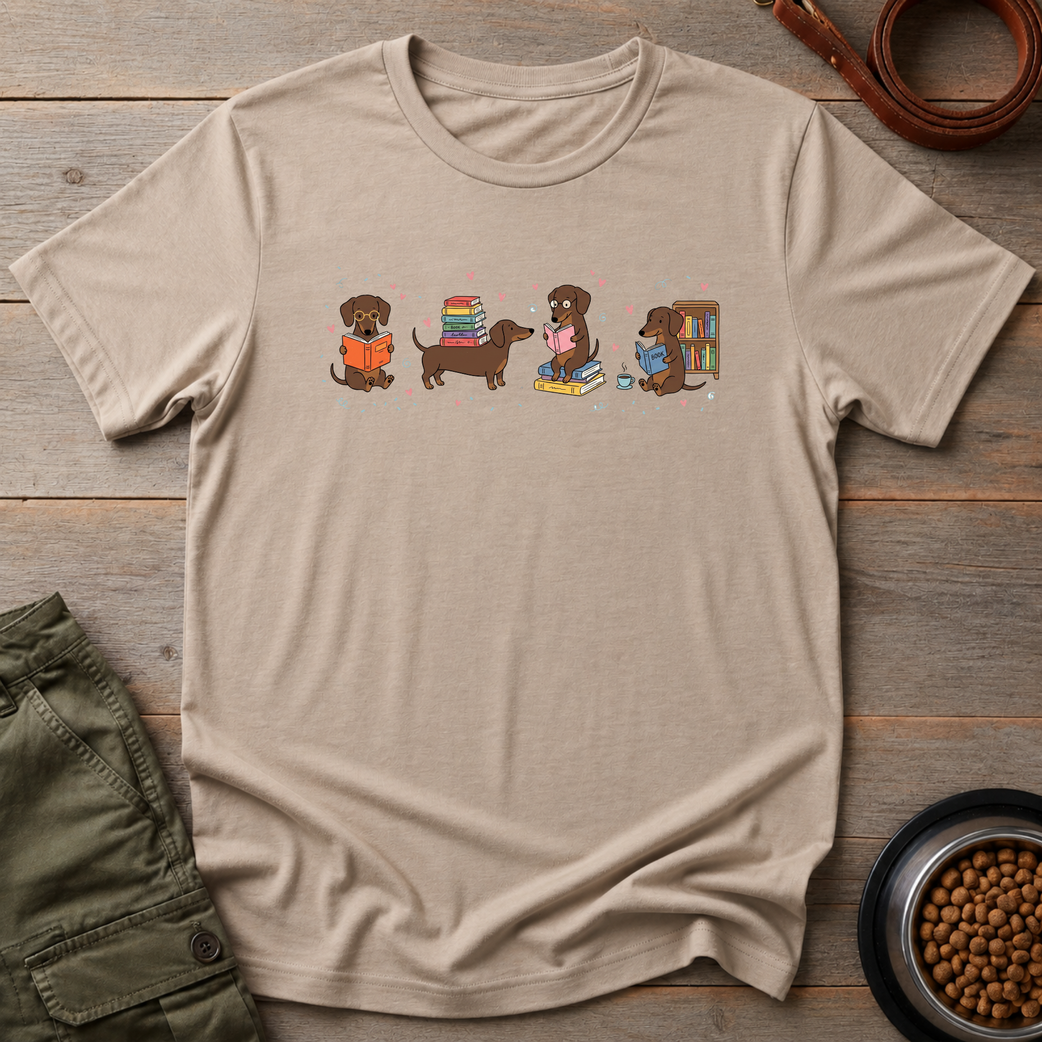 Dachshund Book Lover Tee
