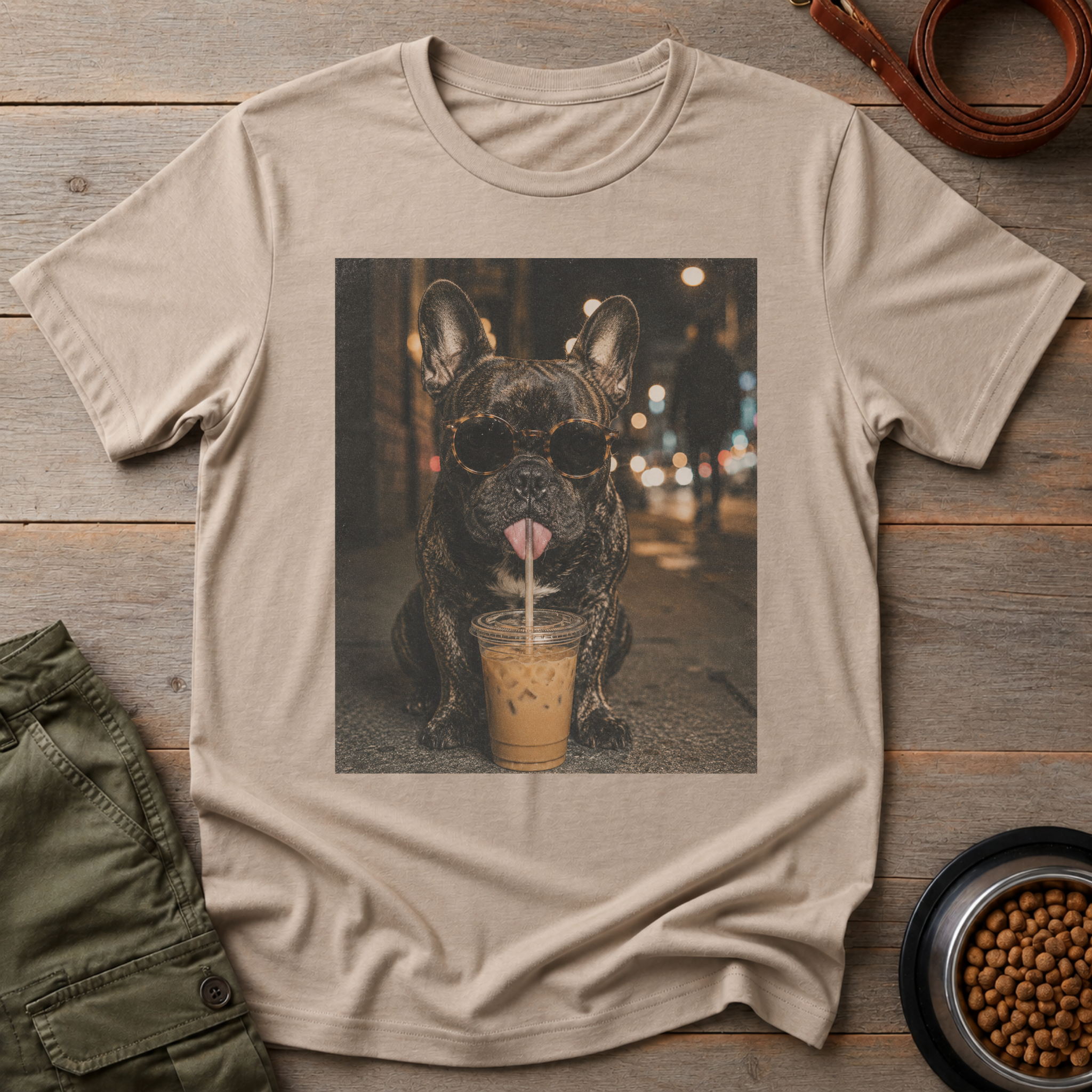 French Bulldog Iced Coffee Tee