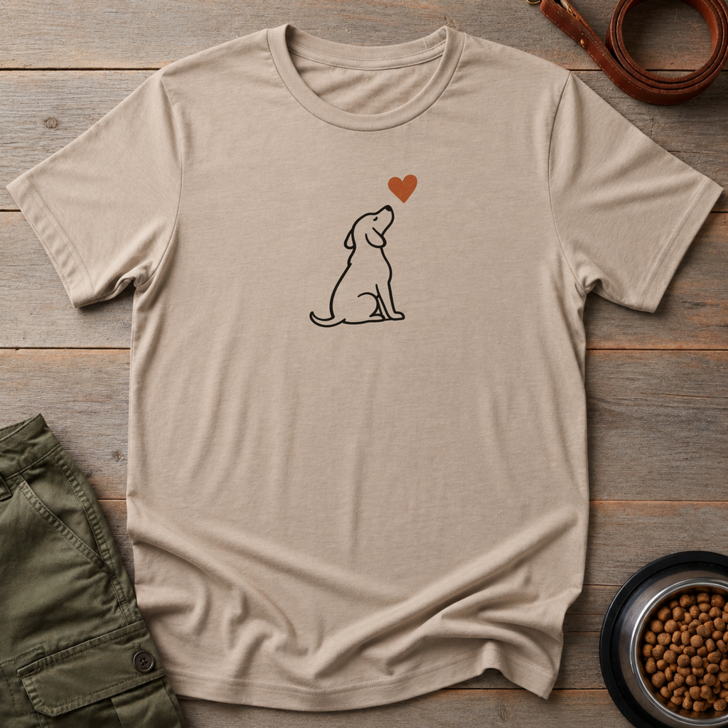 Dog Heart Outline Tee