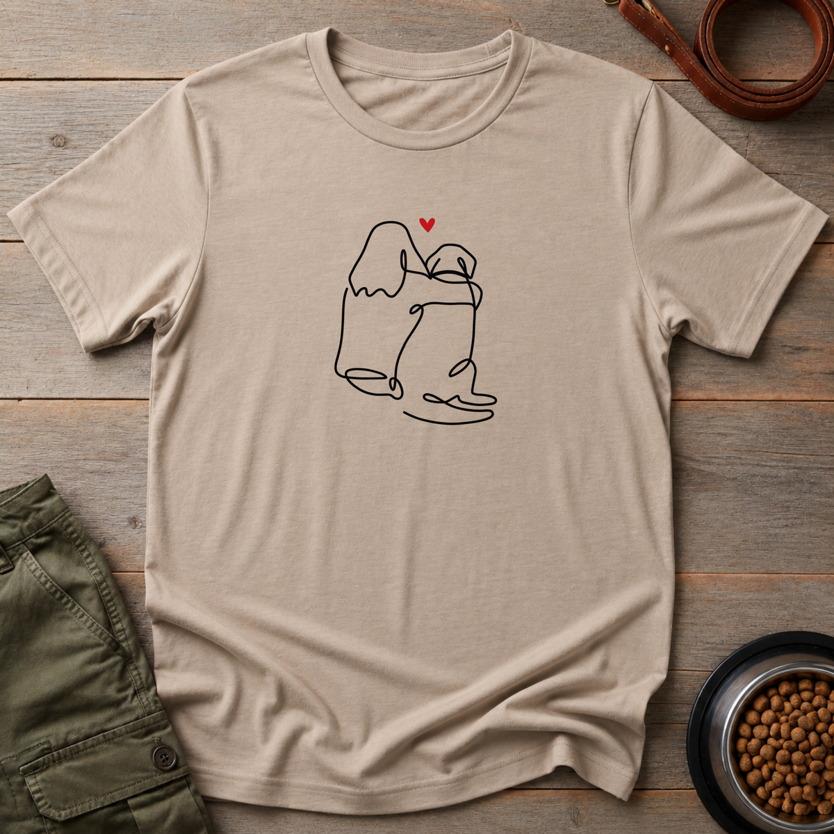 Dog Love Line Art Tee