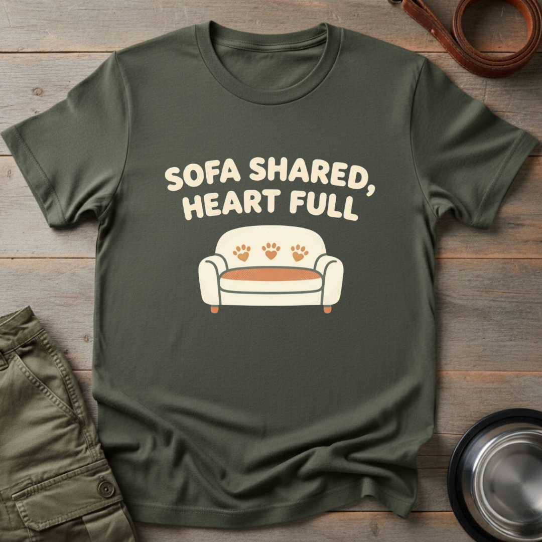 Sofa shared, heart full Tee