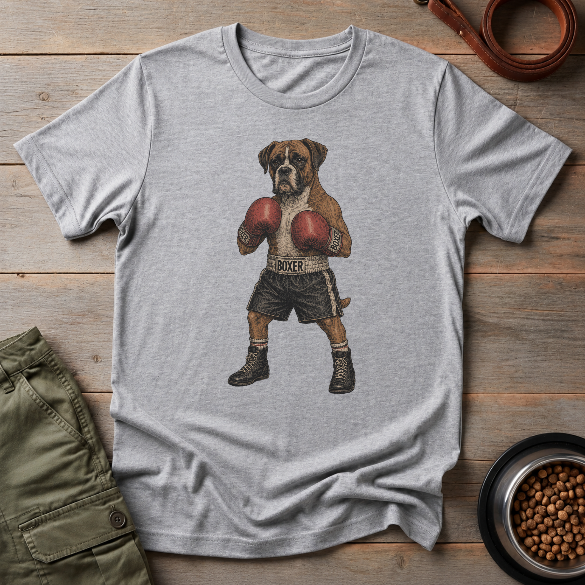 Boxer Dog Dressed As A Boxer Tee