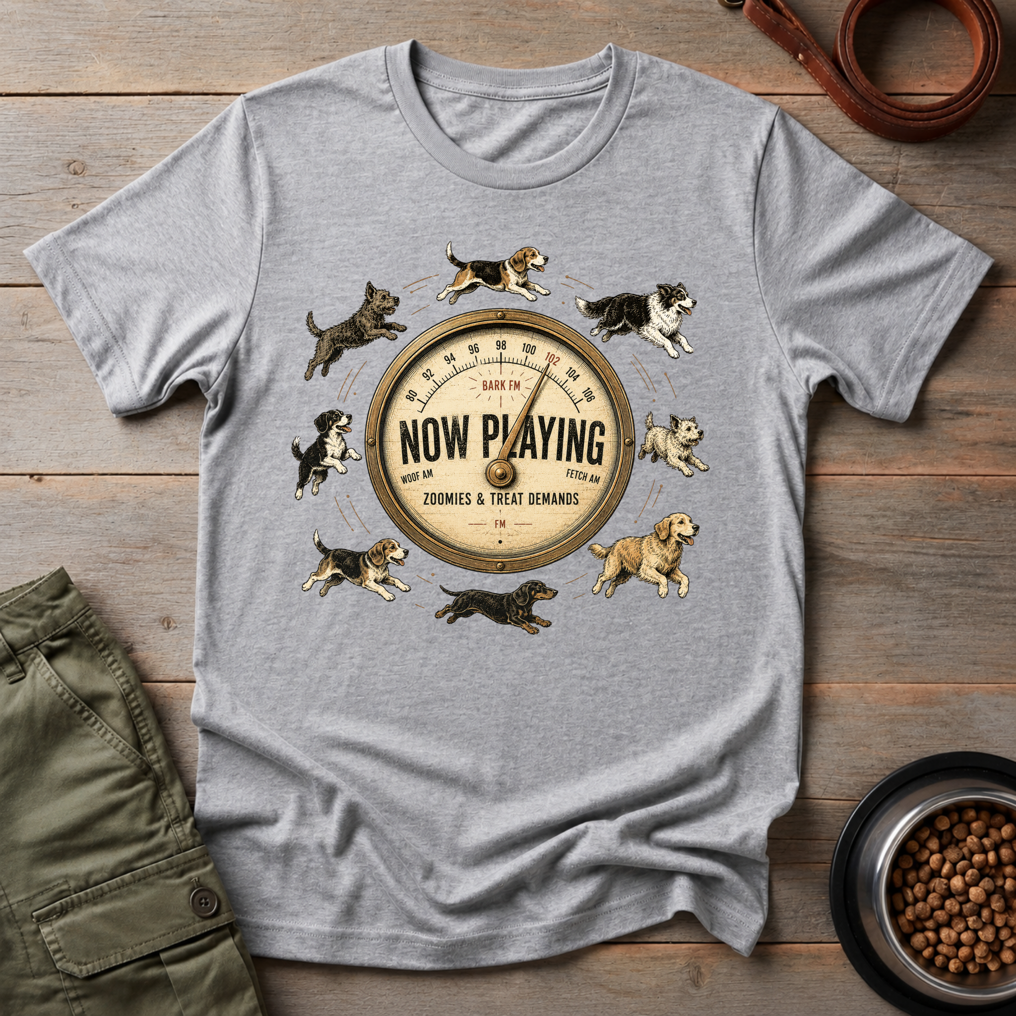 Bark FM Now Playing Zoomies & Treat Demands Tee