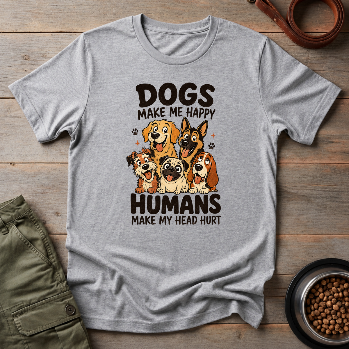 Dogs Make Me Happy Tee
