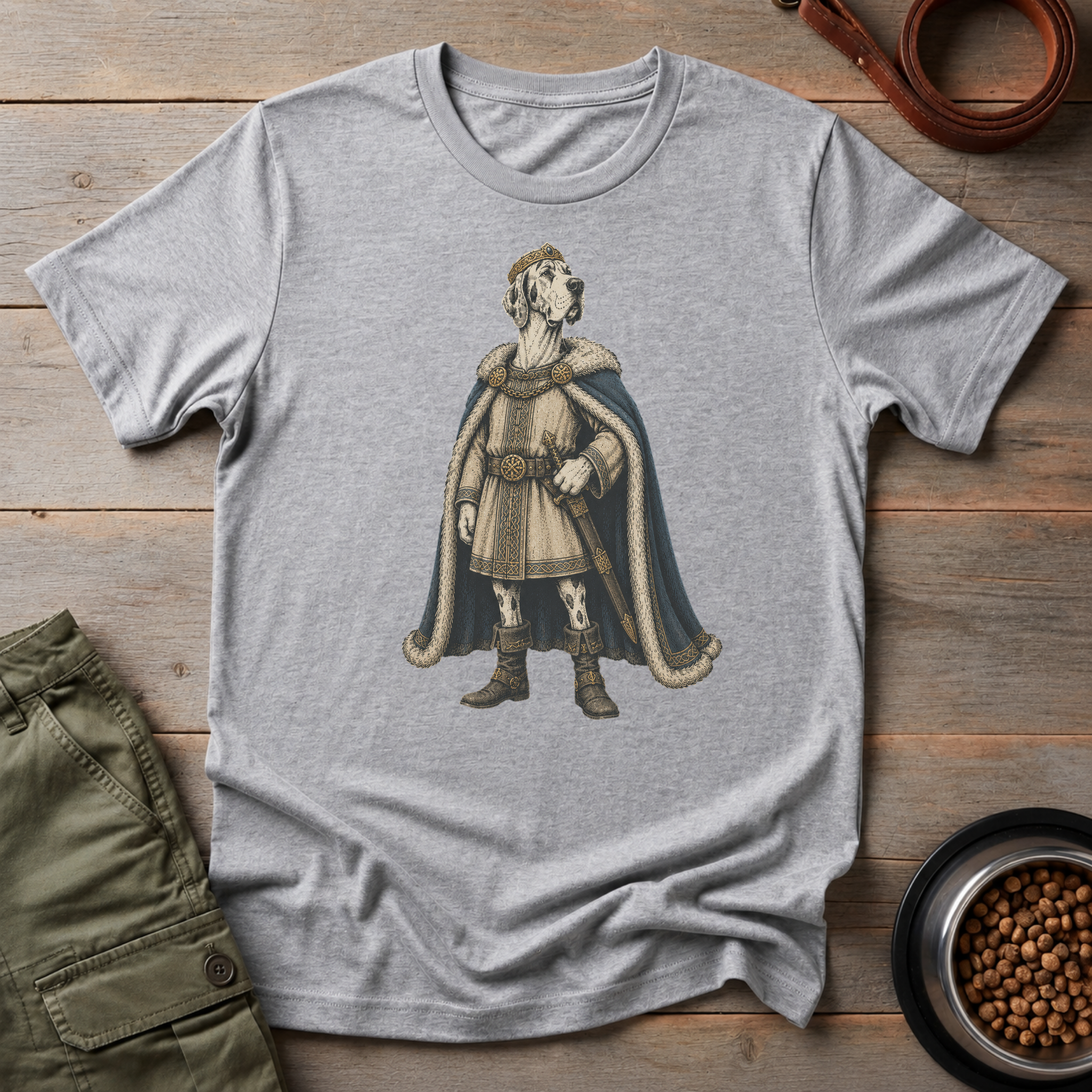 Great Dane Dressed As A Danish Viking Tee