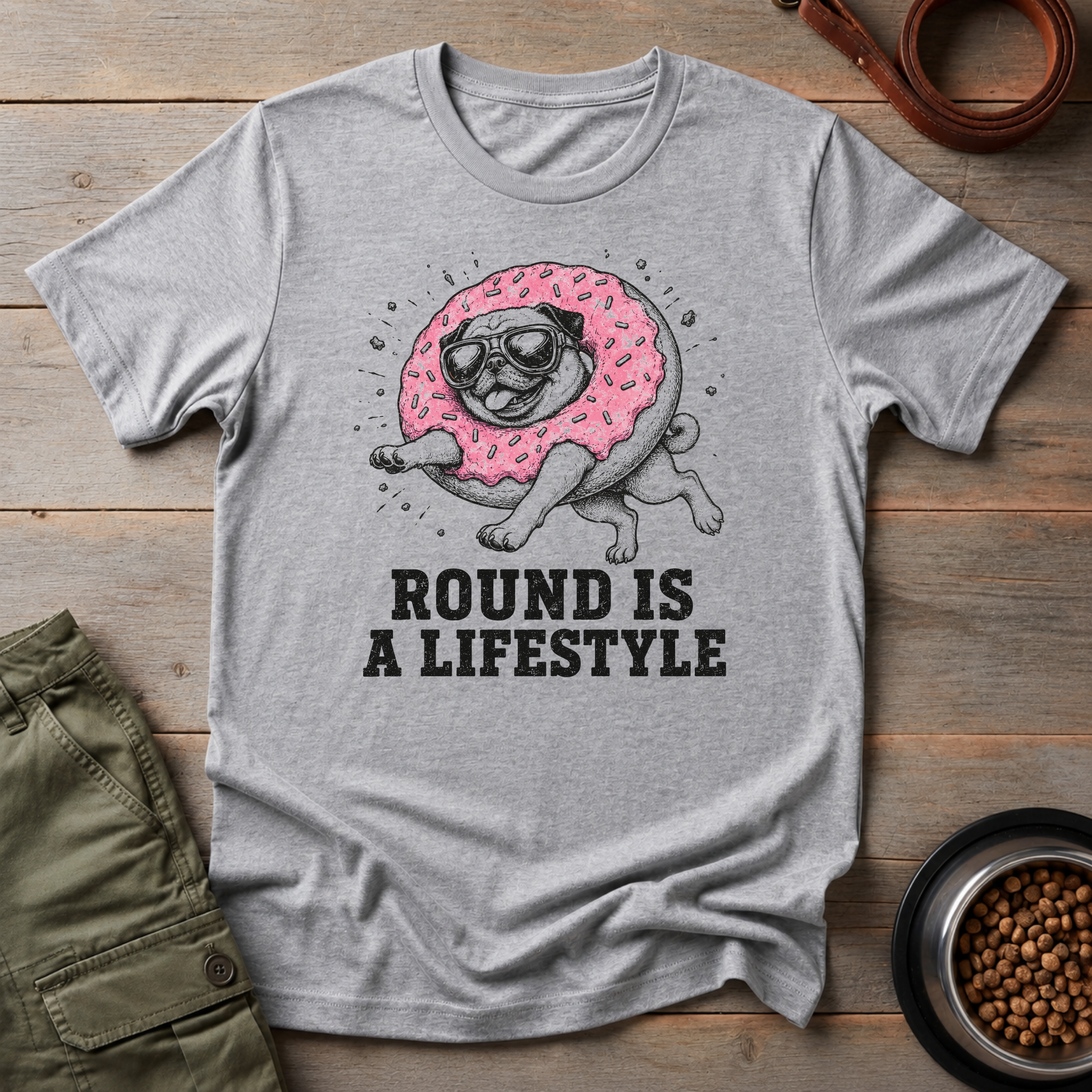Pug Round Is A Lifestyle Tee