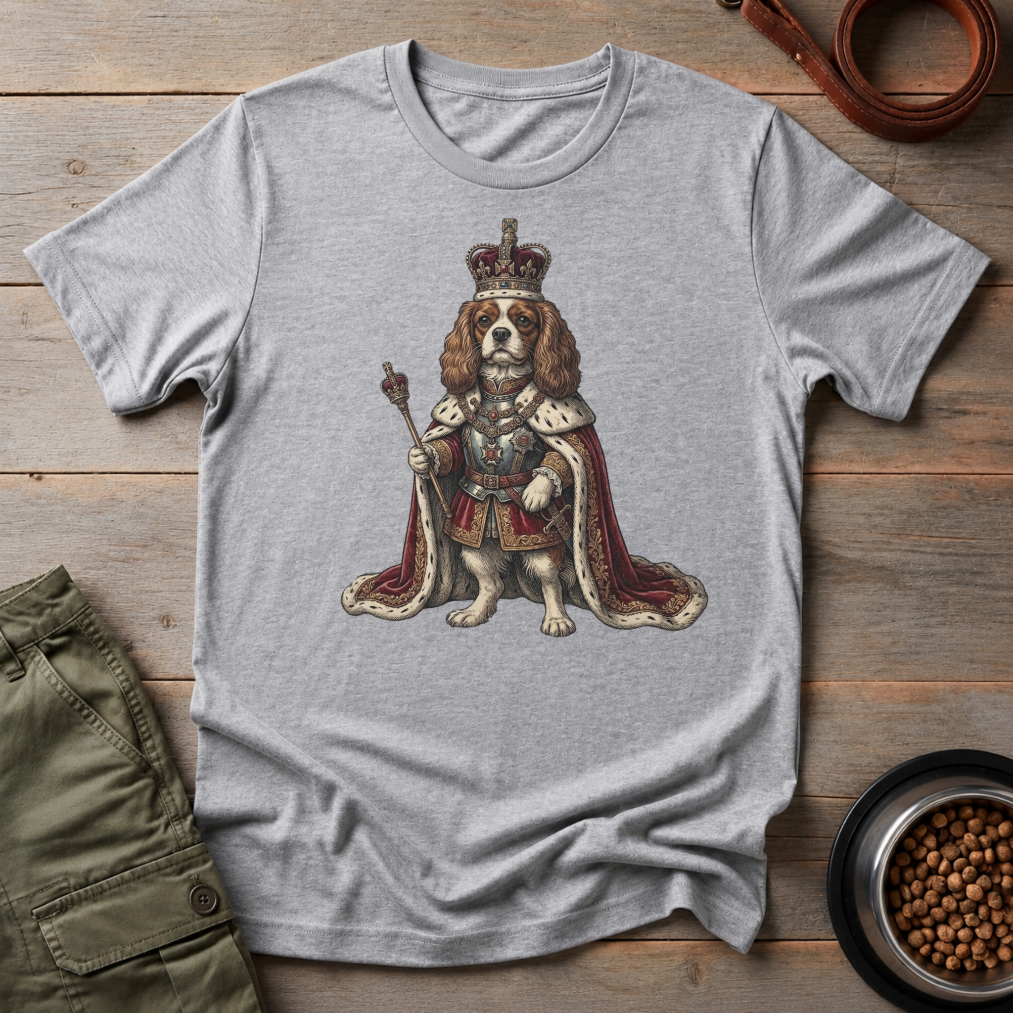 Cavalier King Charles Dressed As A King Tee