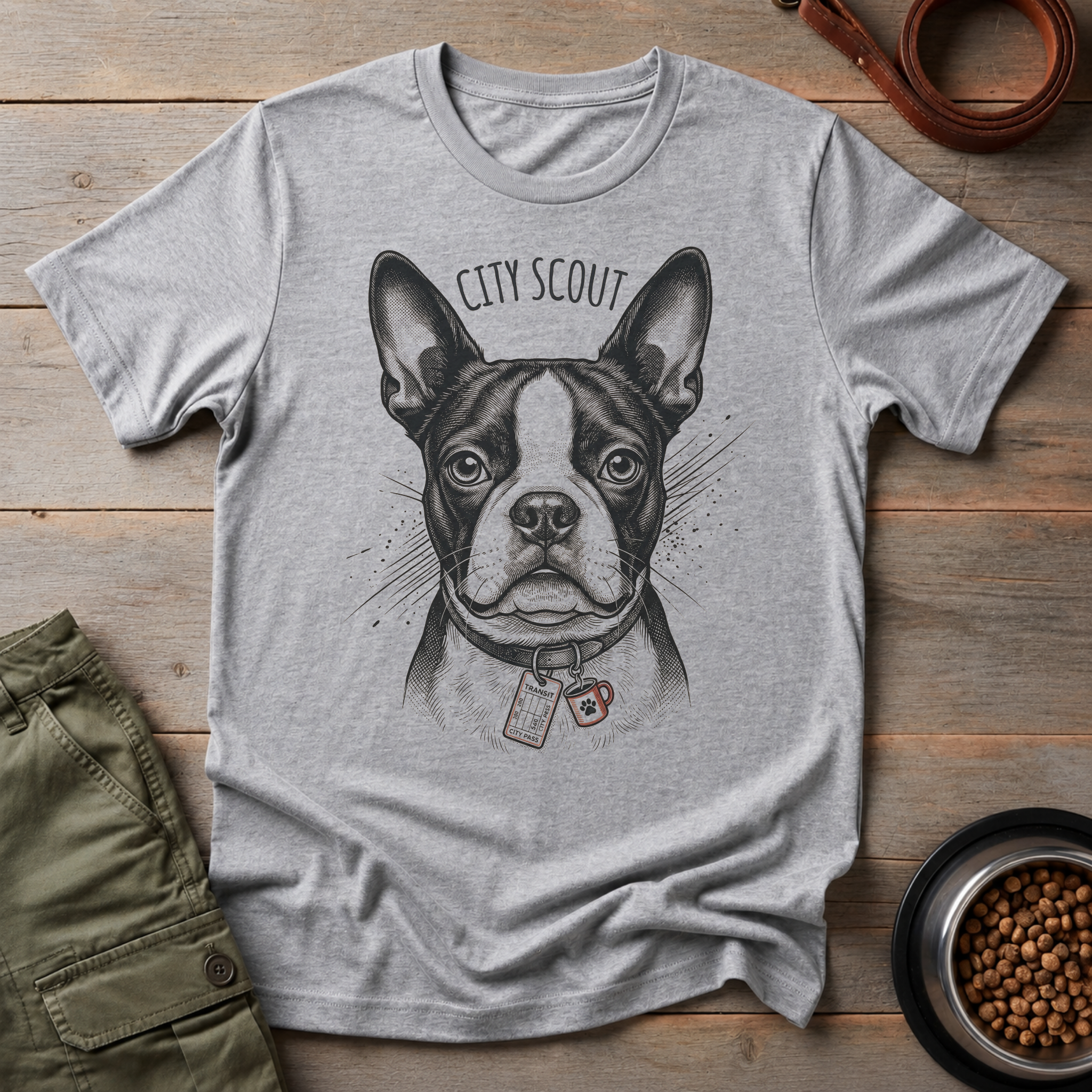 Boston Terrier The City Explorer Tee