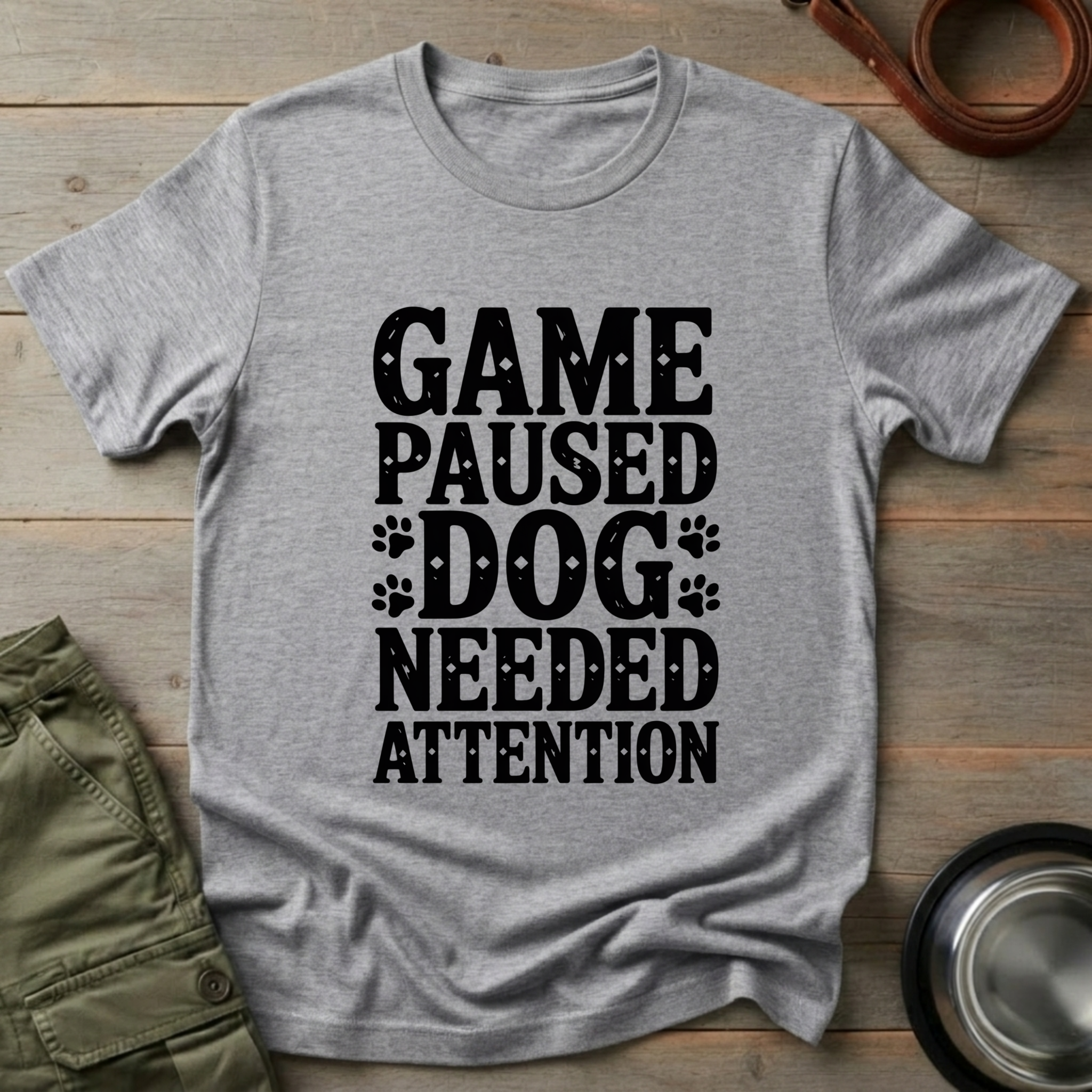 Game Paused Pup Tee