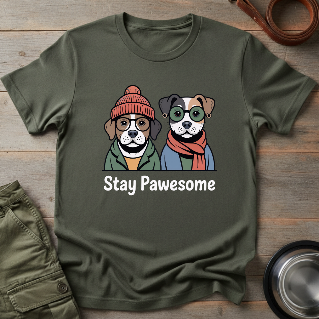 Stay Pawesome Pups Tee