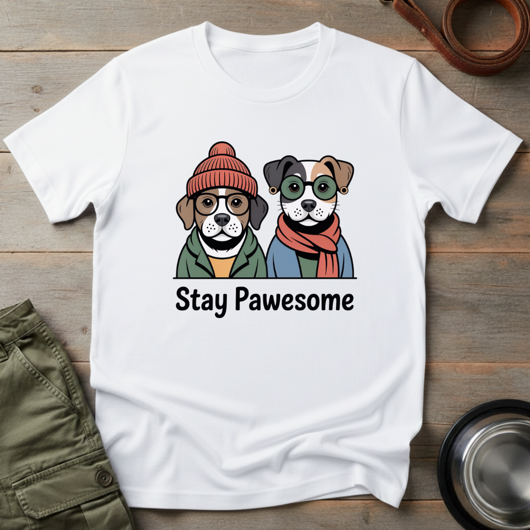 Stay Pawesome Pups Tee