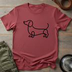 Wavy Dachshund Line Tee