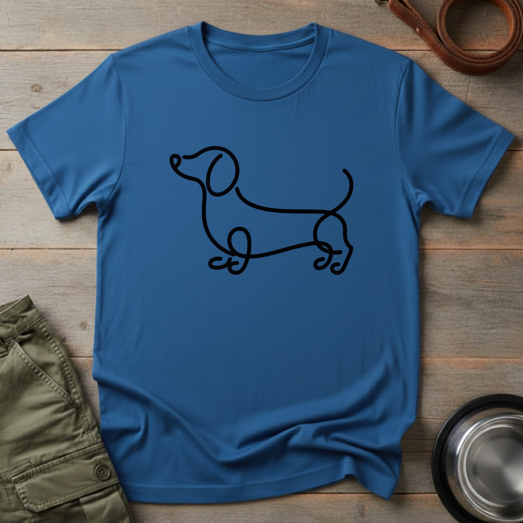 Wavy Dachshund Line Tee