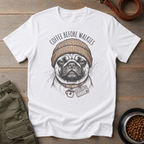 Pug Coffee Before Walkies Tee